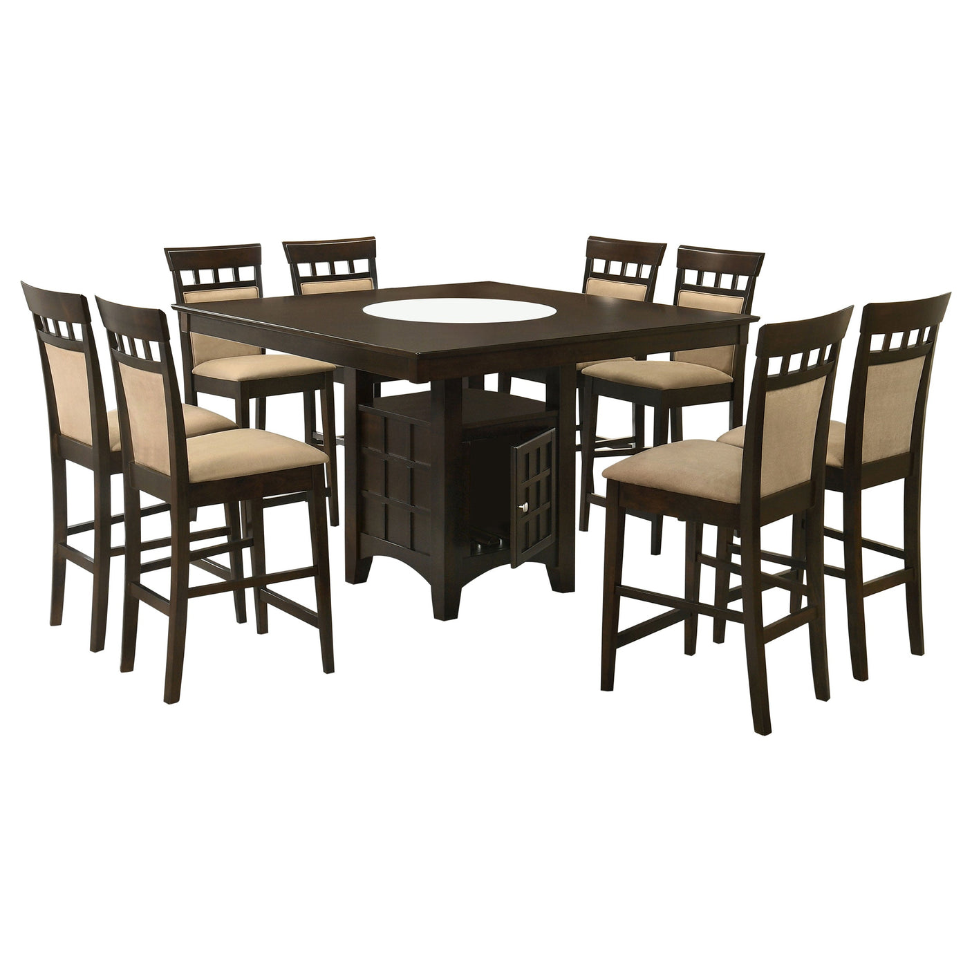 Gabriel Square Counter Height Dining Set Cappuccino