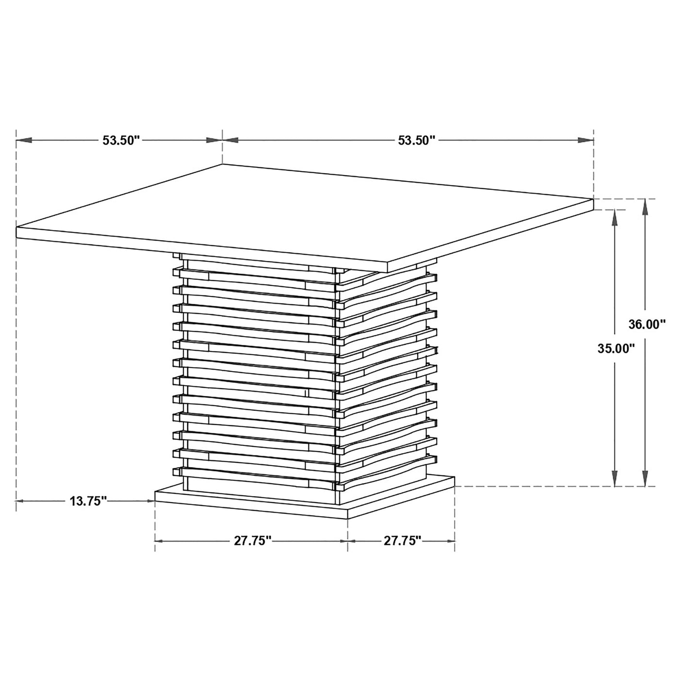 Stanton Square Counter Height Dining Table Set Grey