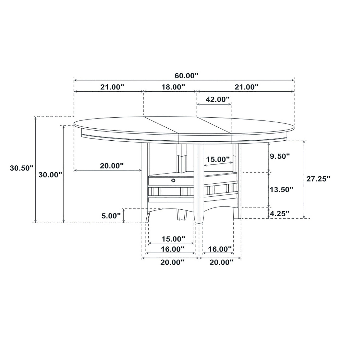 Lavon Oval Extension Leaf Dining Set Medium