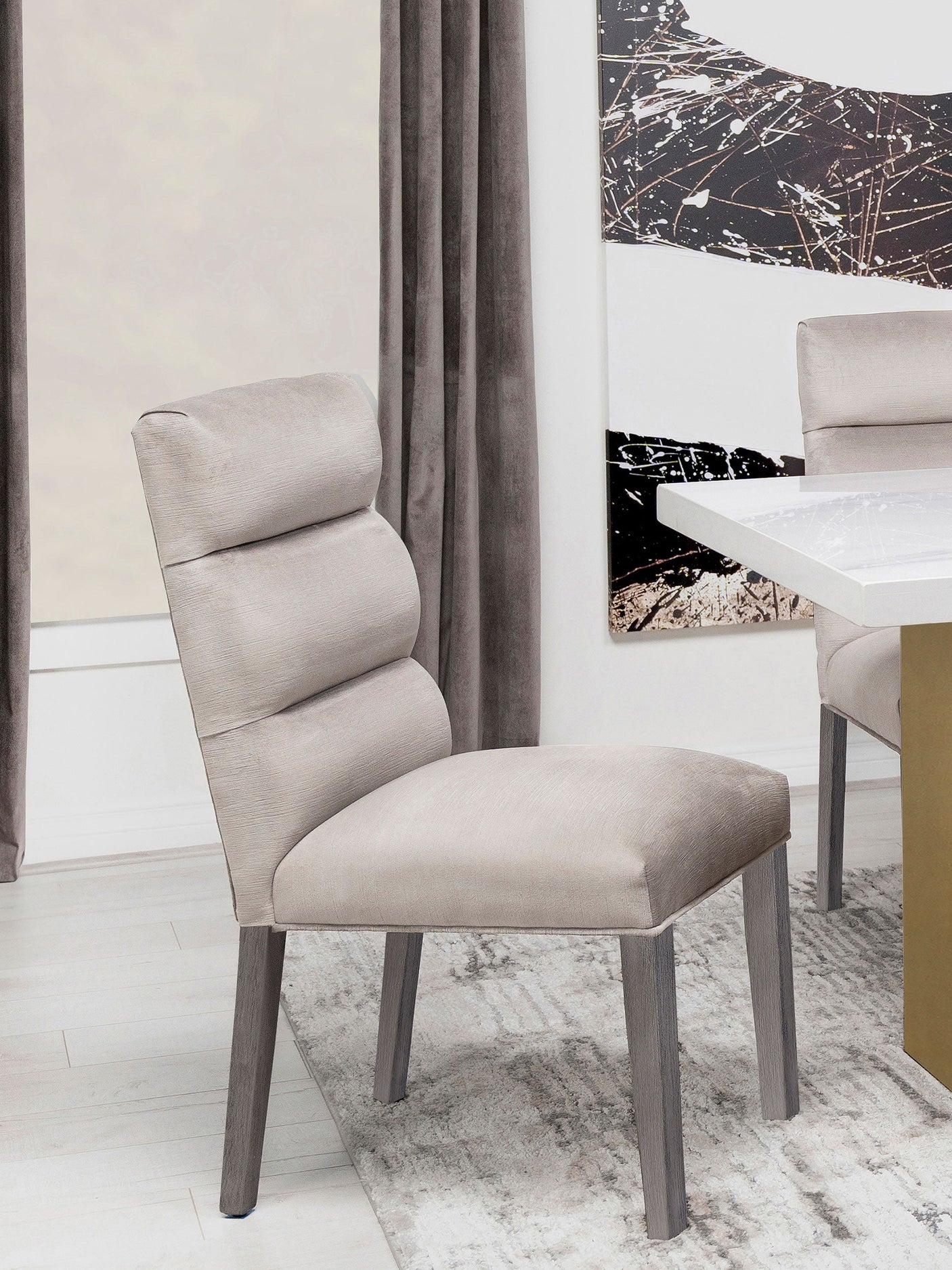 Carla Velvet Upholstered Dining Side Chair (Set of 2)