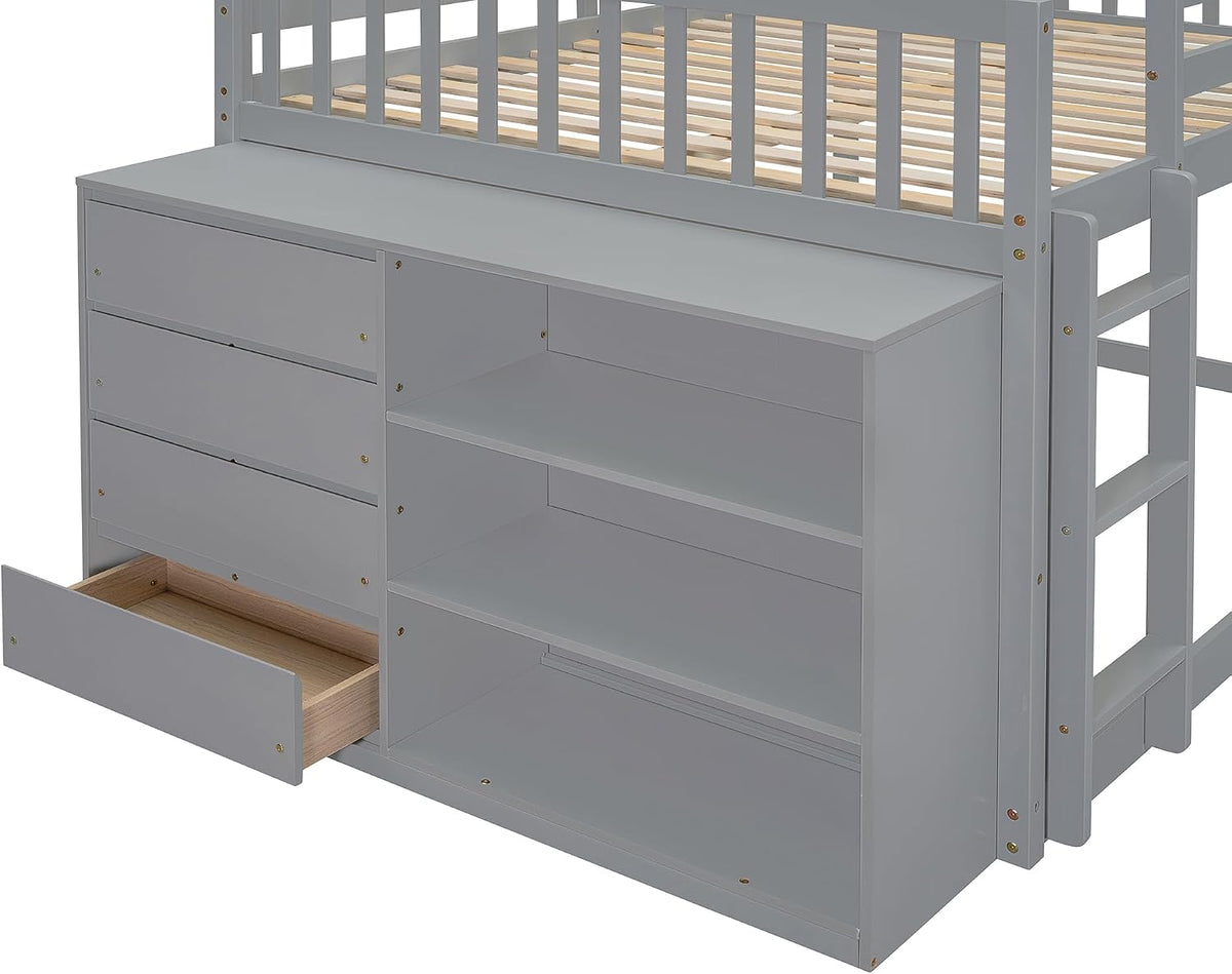 Hudson Full Over Full Bunk Bed w/ Storage