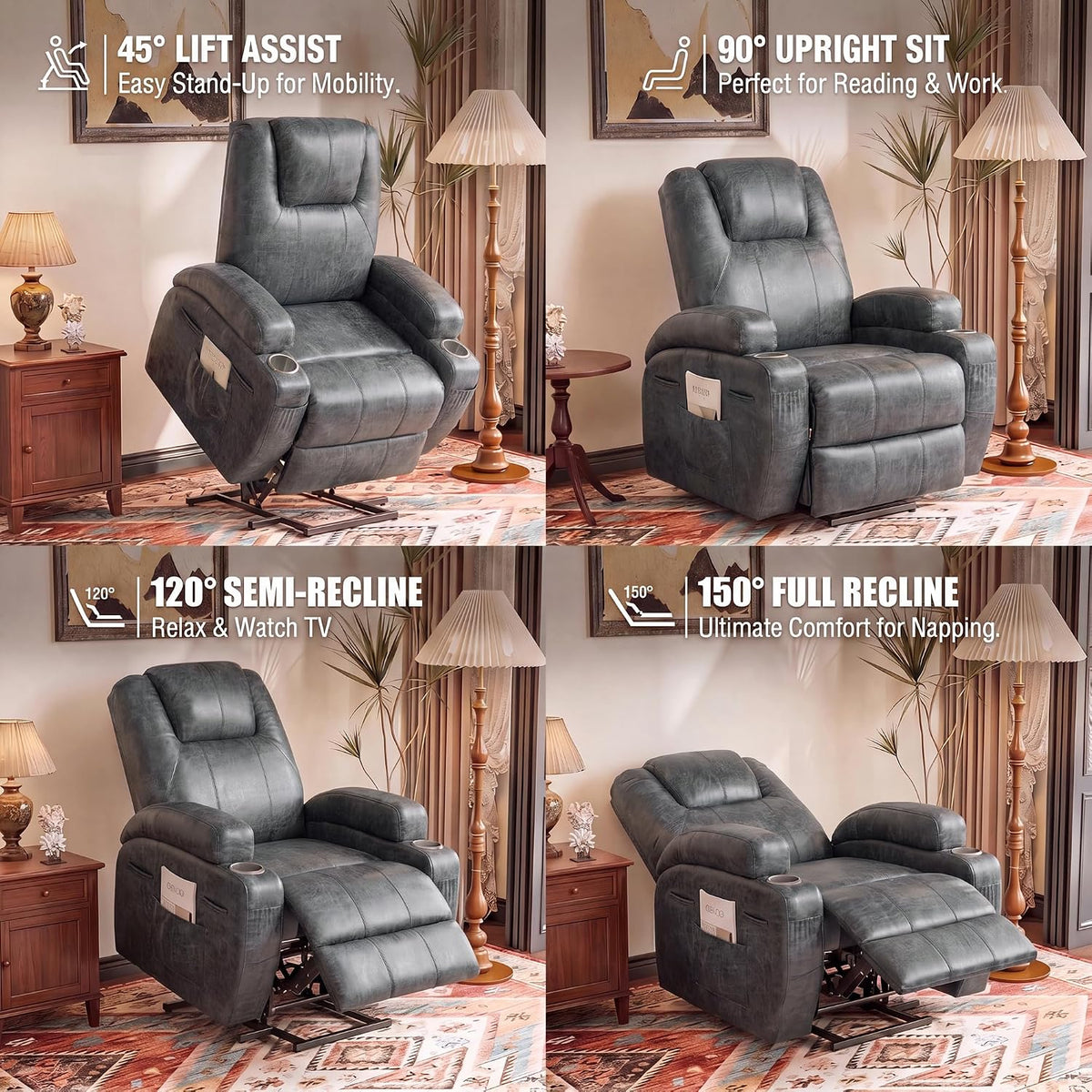 Serenity Power Lift Massage Recliner
