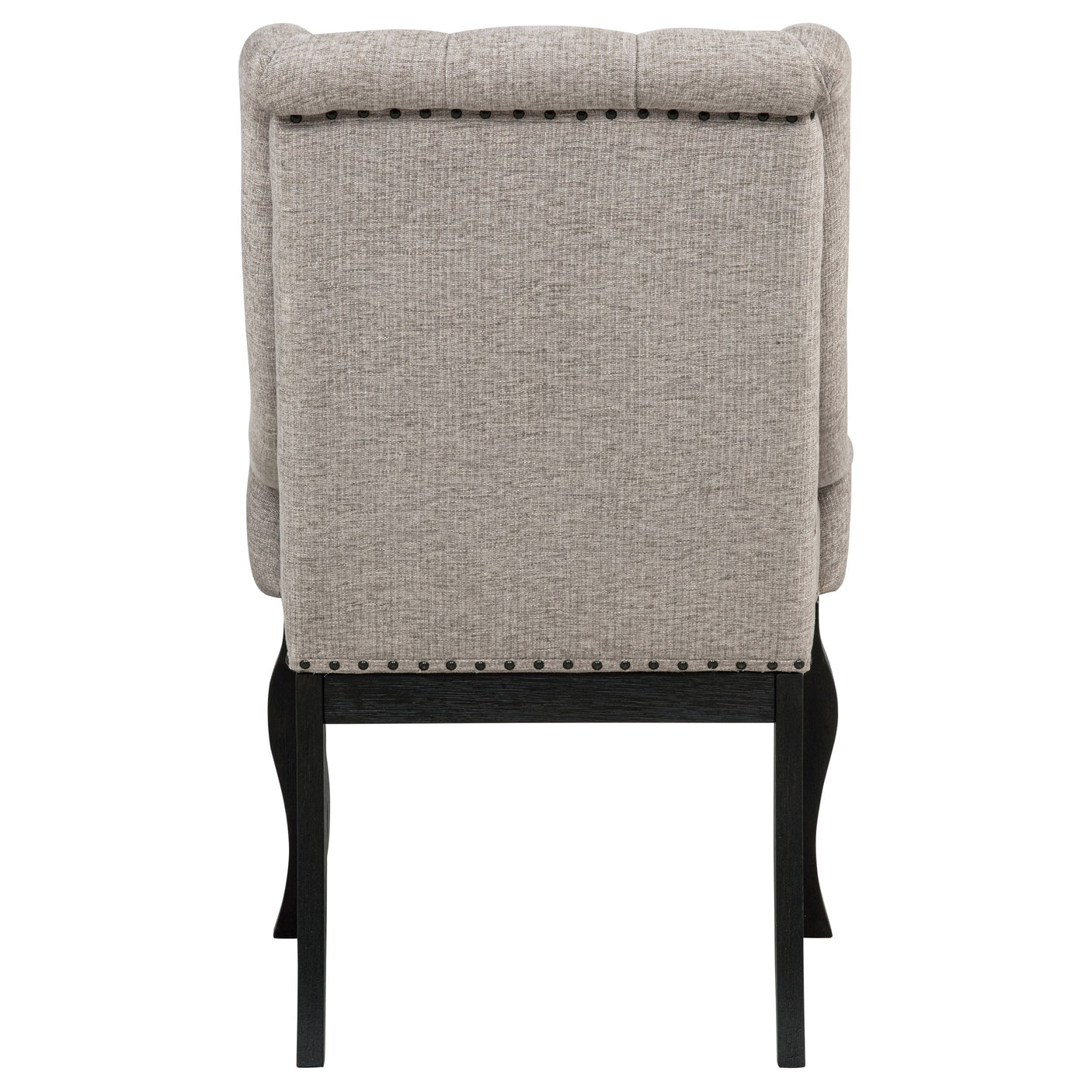 Phelps Upholstered Dining Arm Chair Tan Distressed Noir (Set of 2)