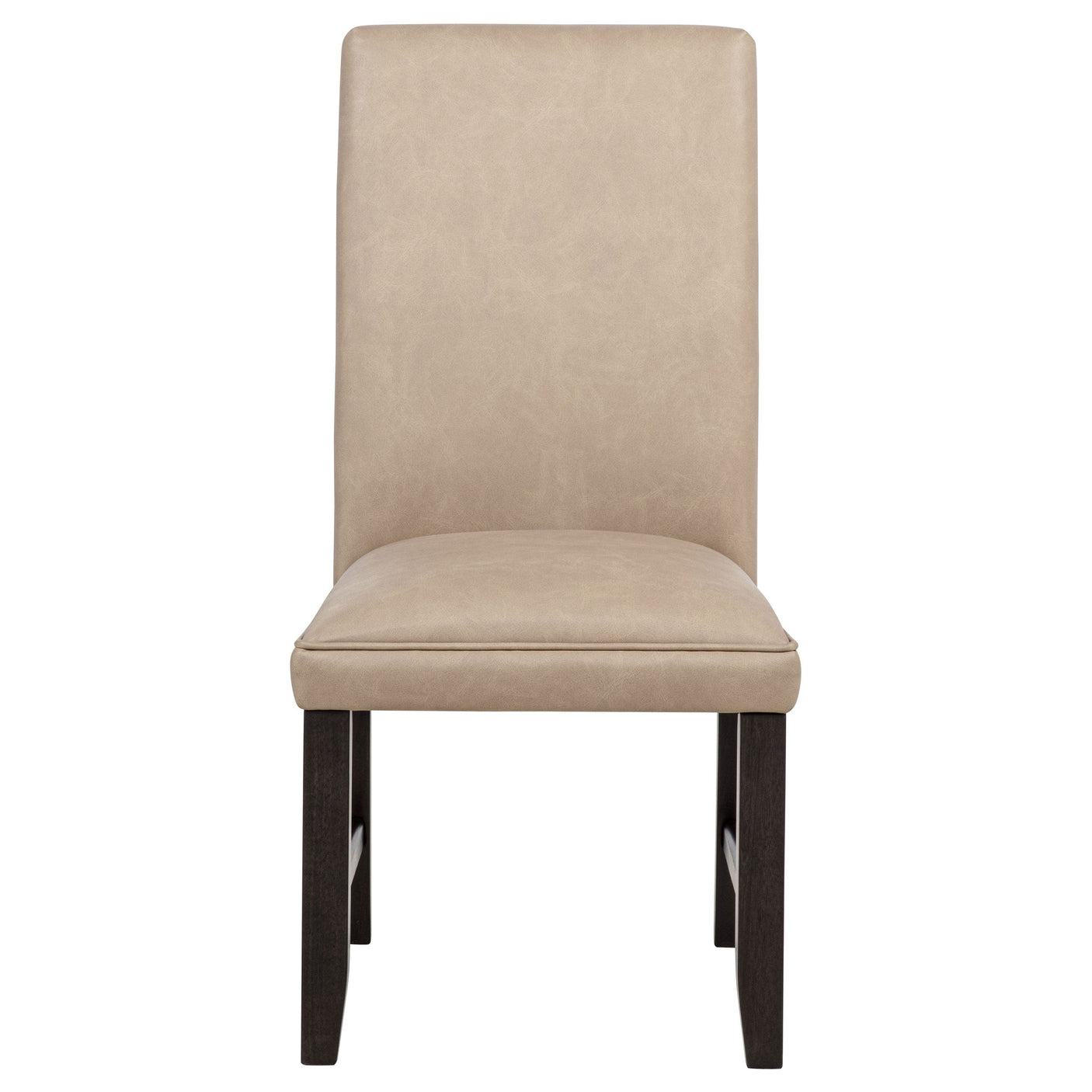 Averill Faux Leather Upholstered Dining Side Chair Dark Grey (Set of 2)