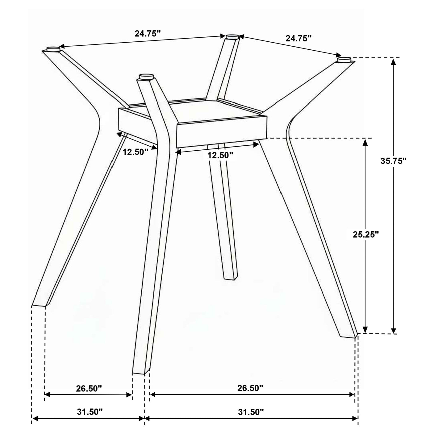 Paxton Counter Height Dining Table Bases