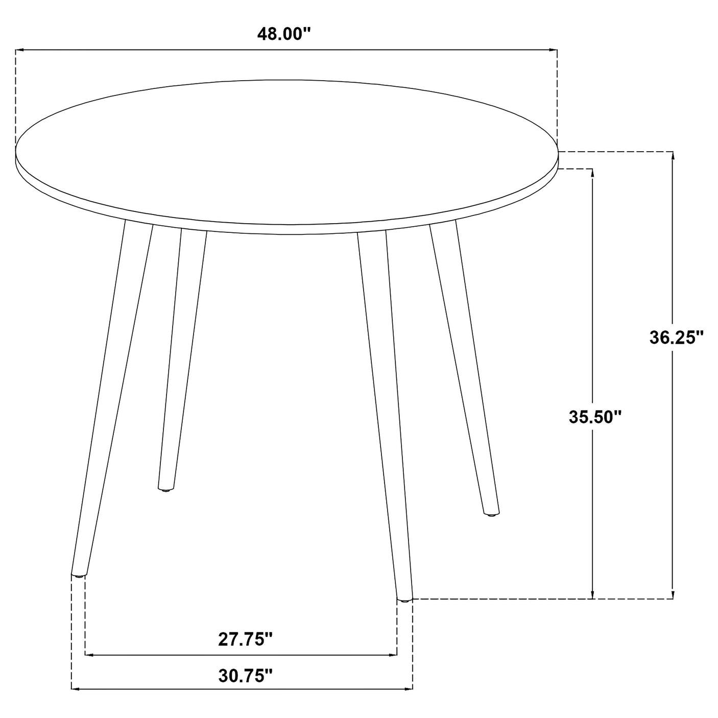 Andrews 48-inch Round Counter Height Dining Table Light Ash