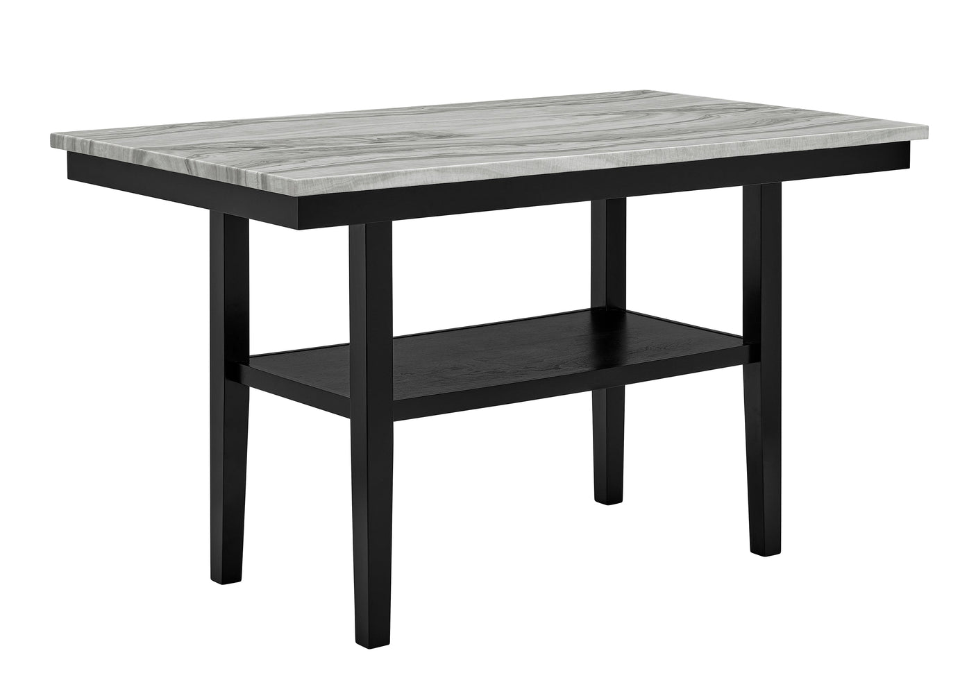 Marbel 5Pk Faux Marble Counter Height Dining Set
