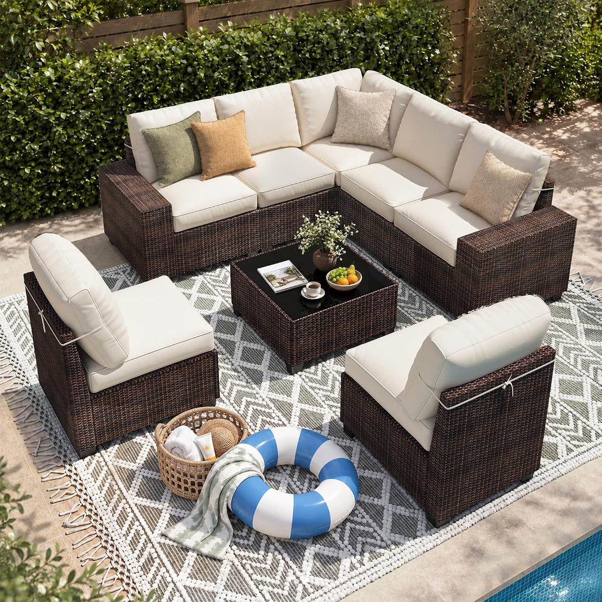 Dwight 8pc Patio Sectional