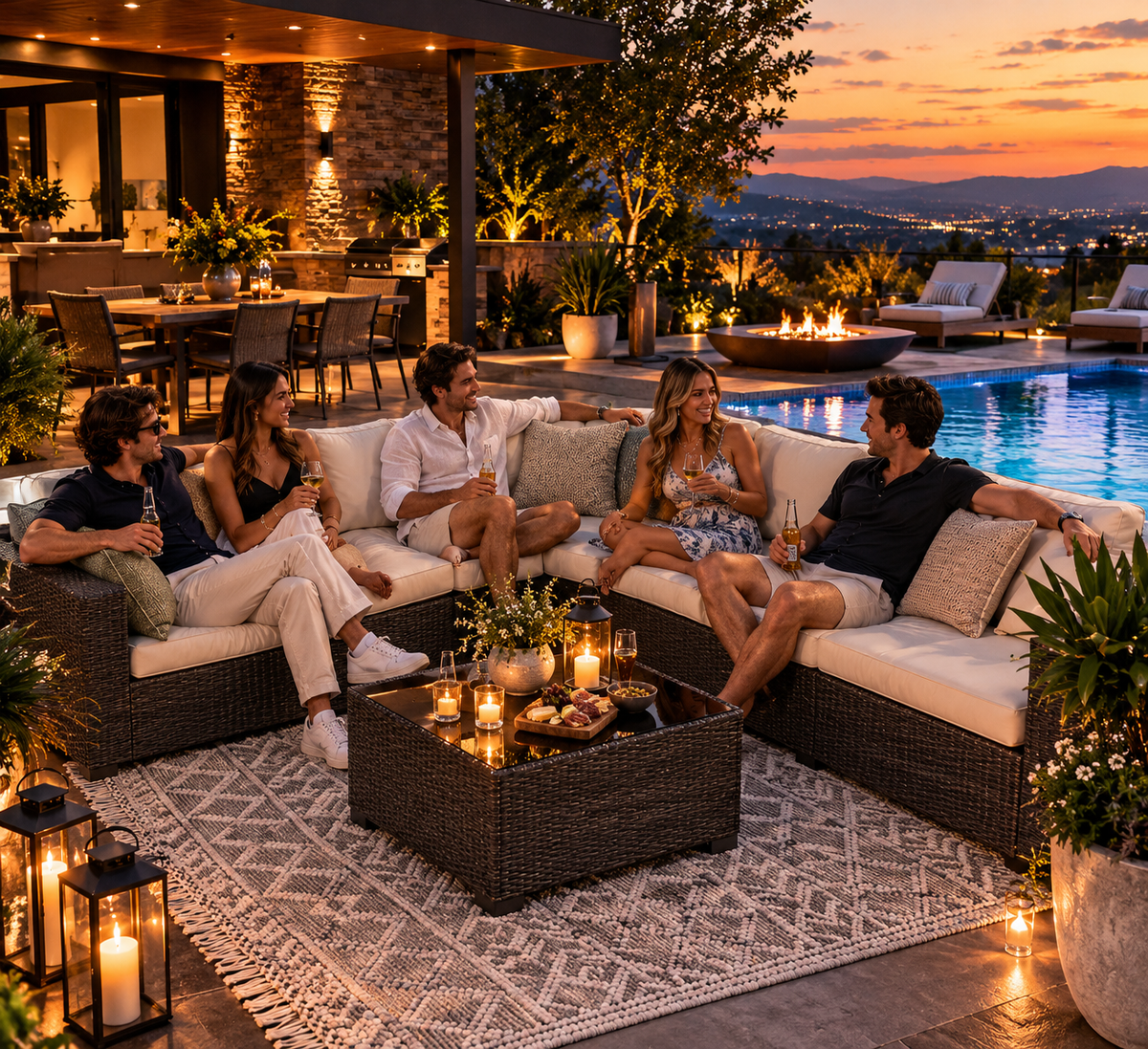 Dwight 8pc Patio Sectional