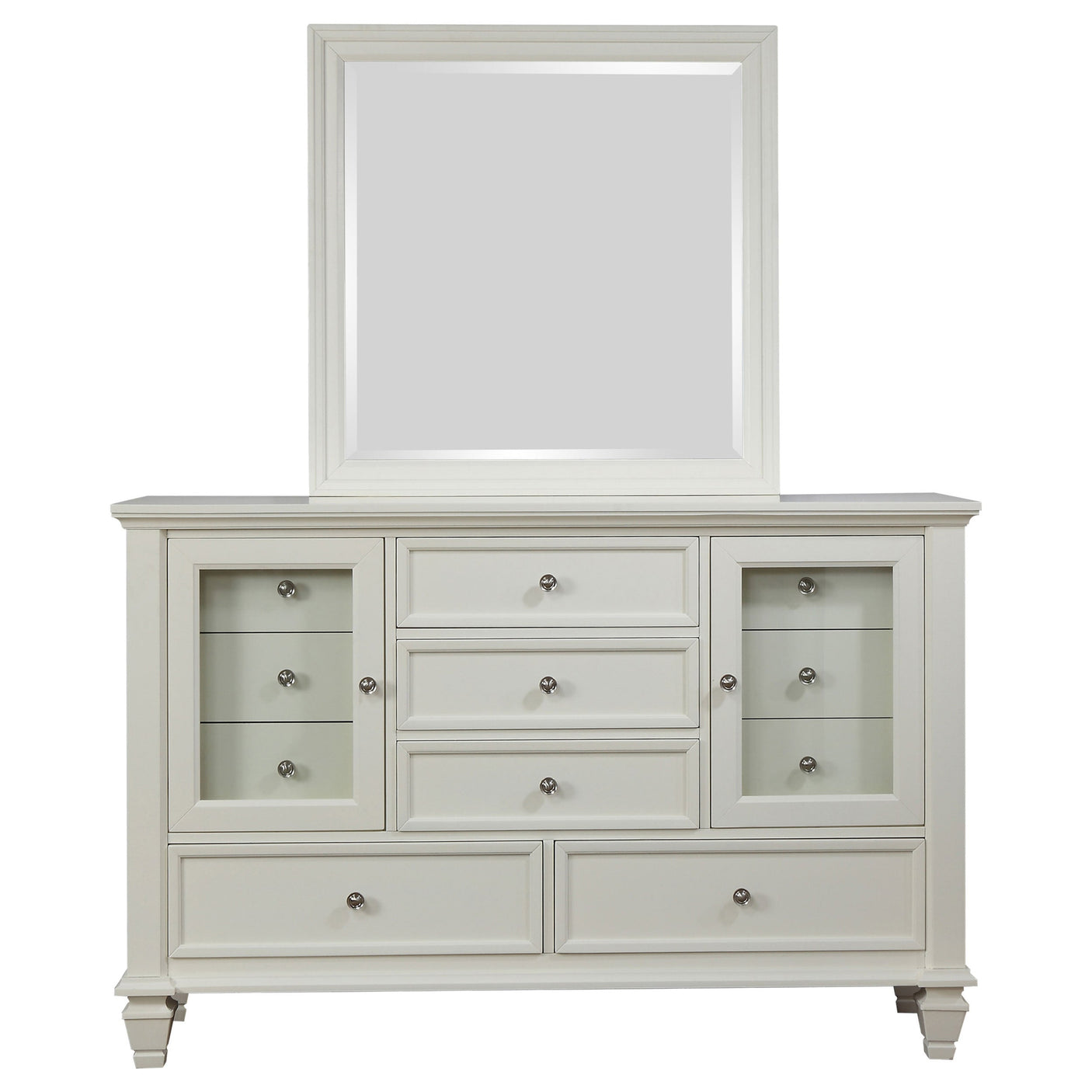 Sandy Beach Dresser with Mirrors