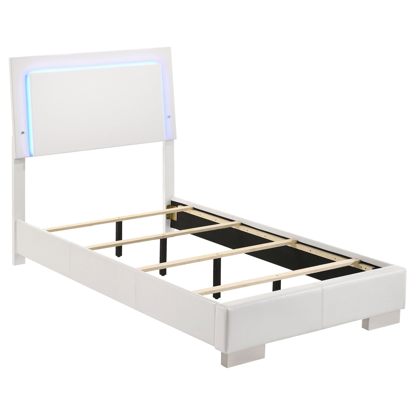 Felicity Wood LED Panel Bed