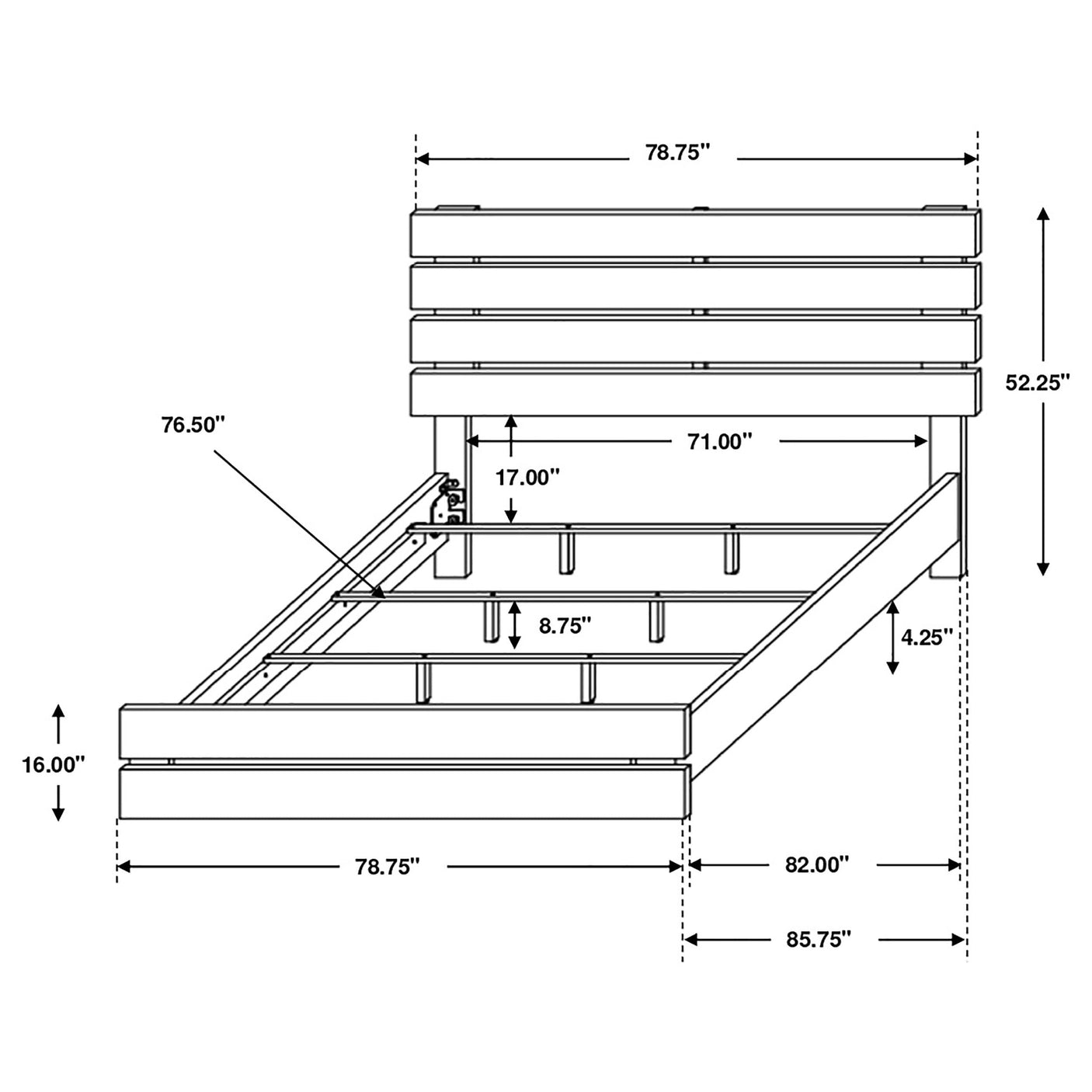 Brantford Wood Panel Bed