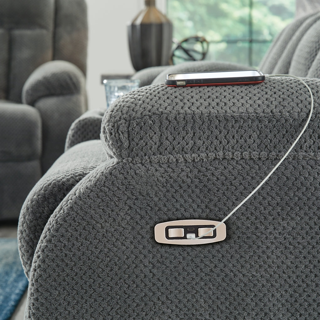 Greely Bend DBL Reclining Power Loveseat w/Console