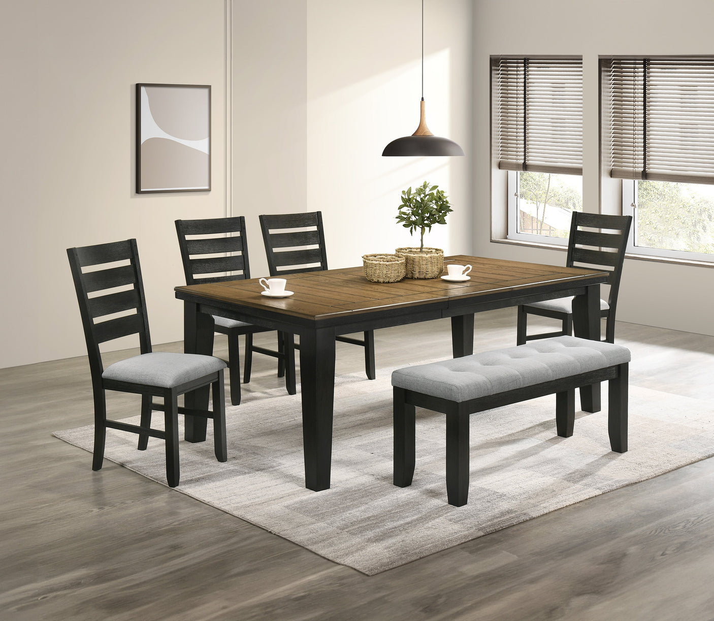 Bardstown Dining Table Wheat Charcoal