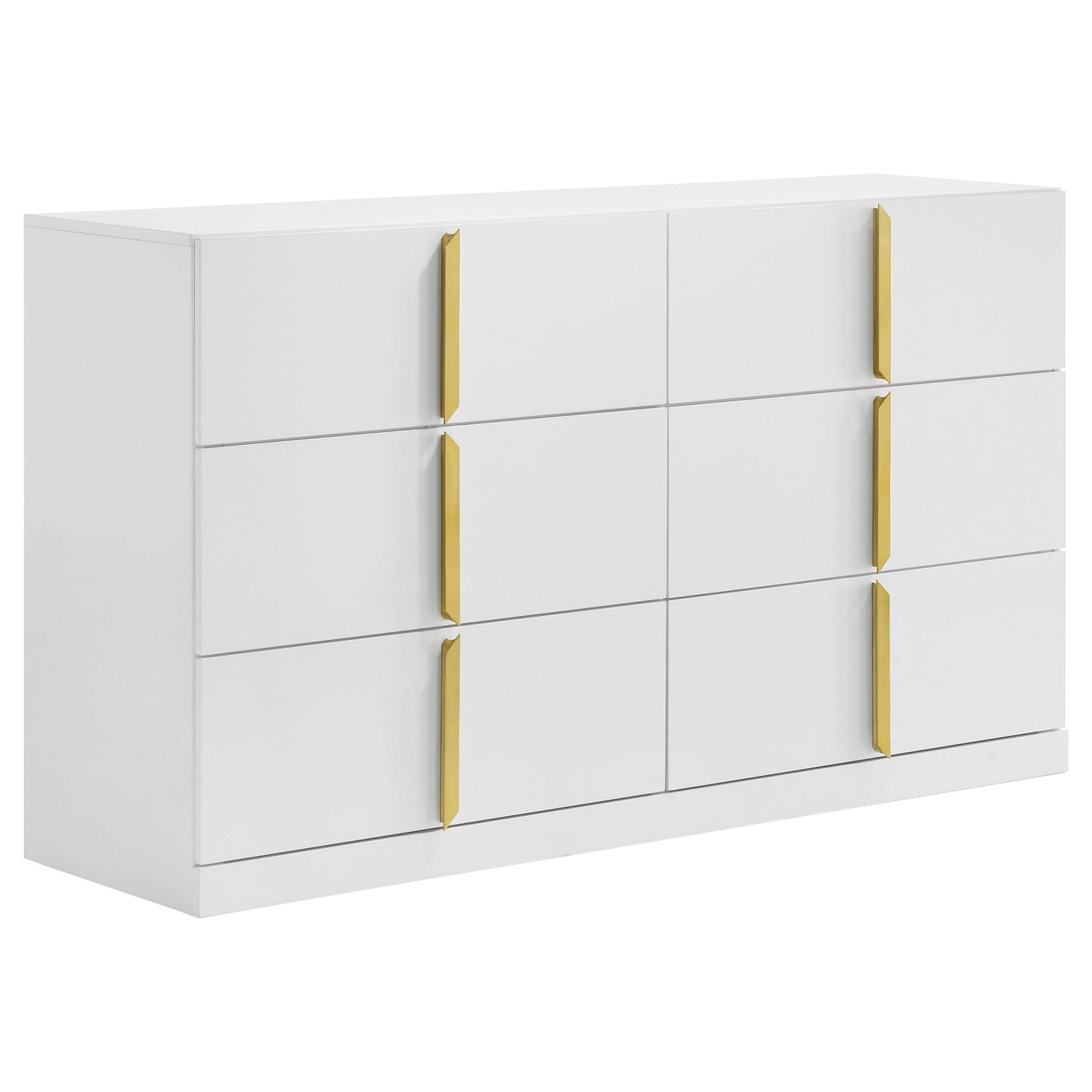 Ines Bedroom Set Grey and White High Gloss