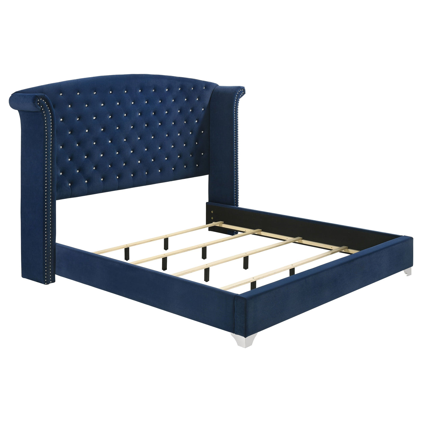 Melody Upholstered Wingback Bed