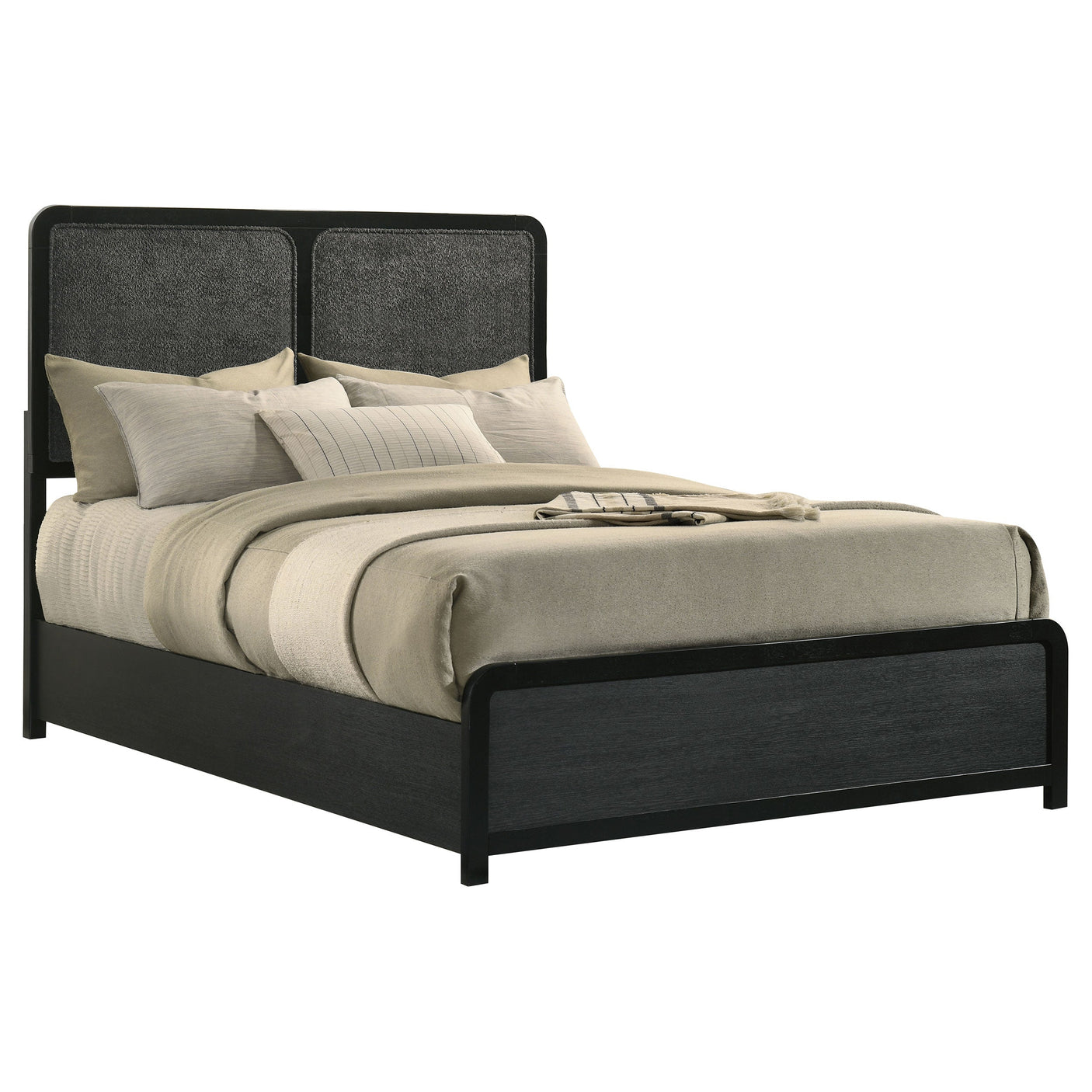 Cavelle 51-inch Upholstered Panel Bed Black