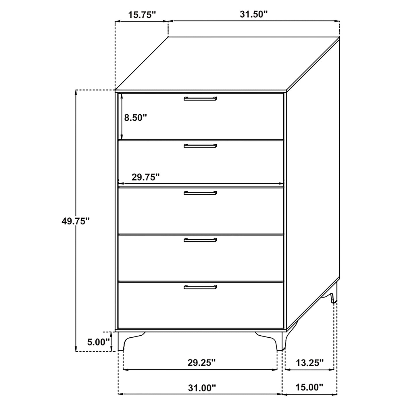 Kendall 5-drawer Bedroom Chest