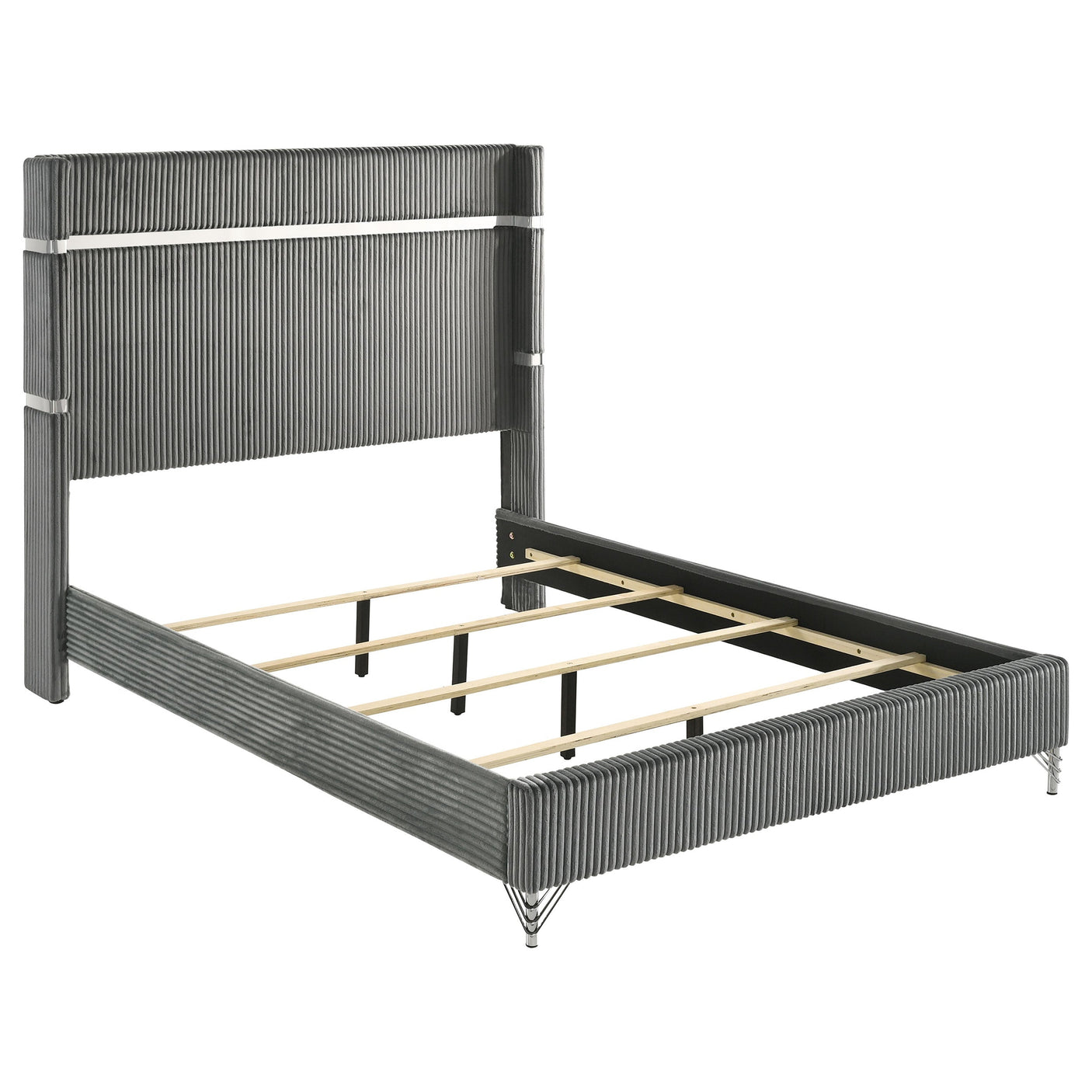 Lucia 61-Inch Upholstered Wingback Bed
