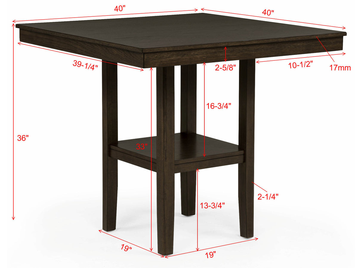 Lester 5-Pk Counter Height Dining Set Counter Height Dining Collection