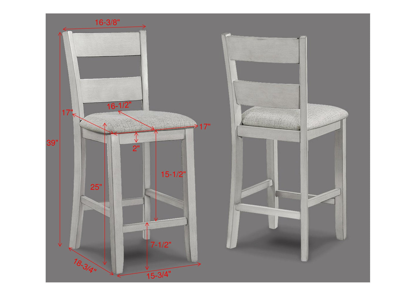 Lester 5-Pk Counter Height Dining Set