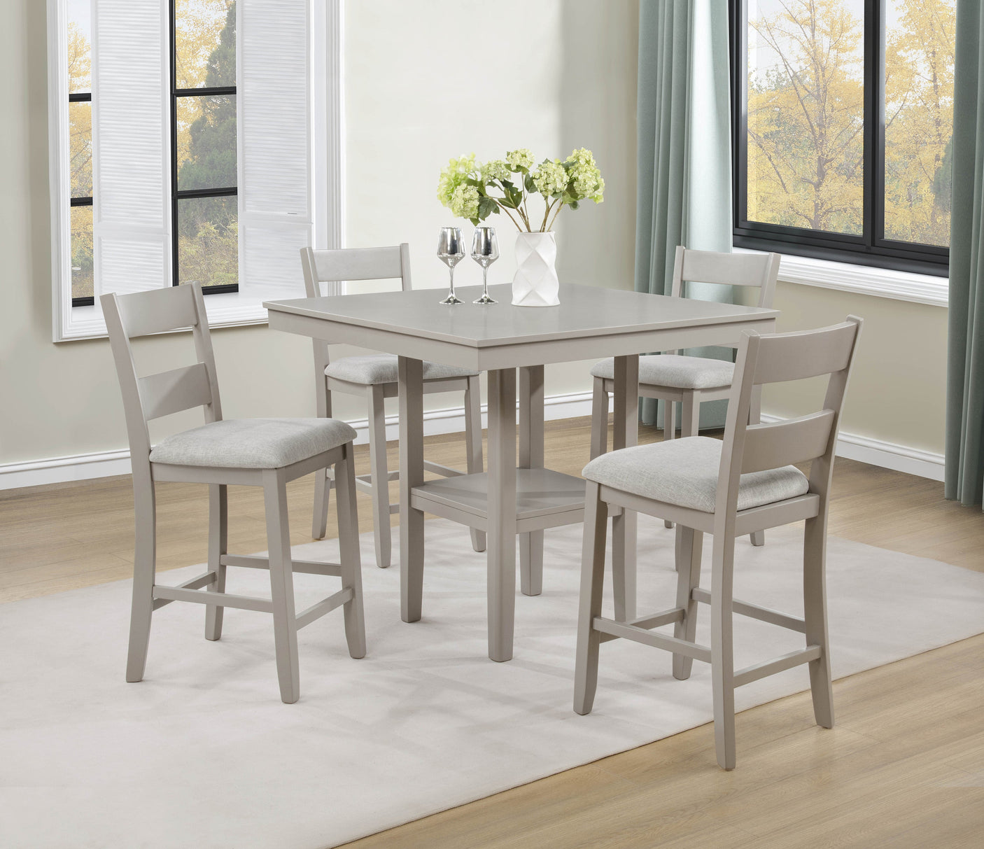 Lester 5-Pk Counter Height Dining Set