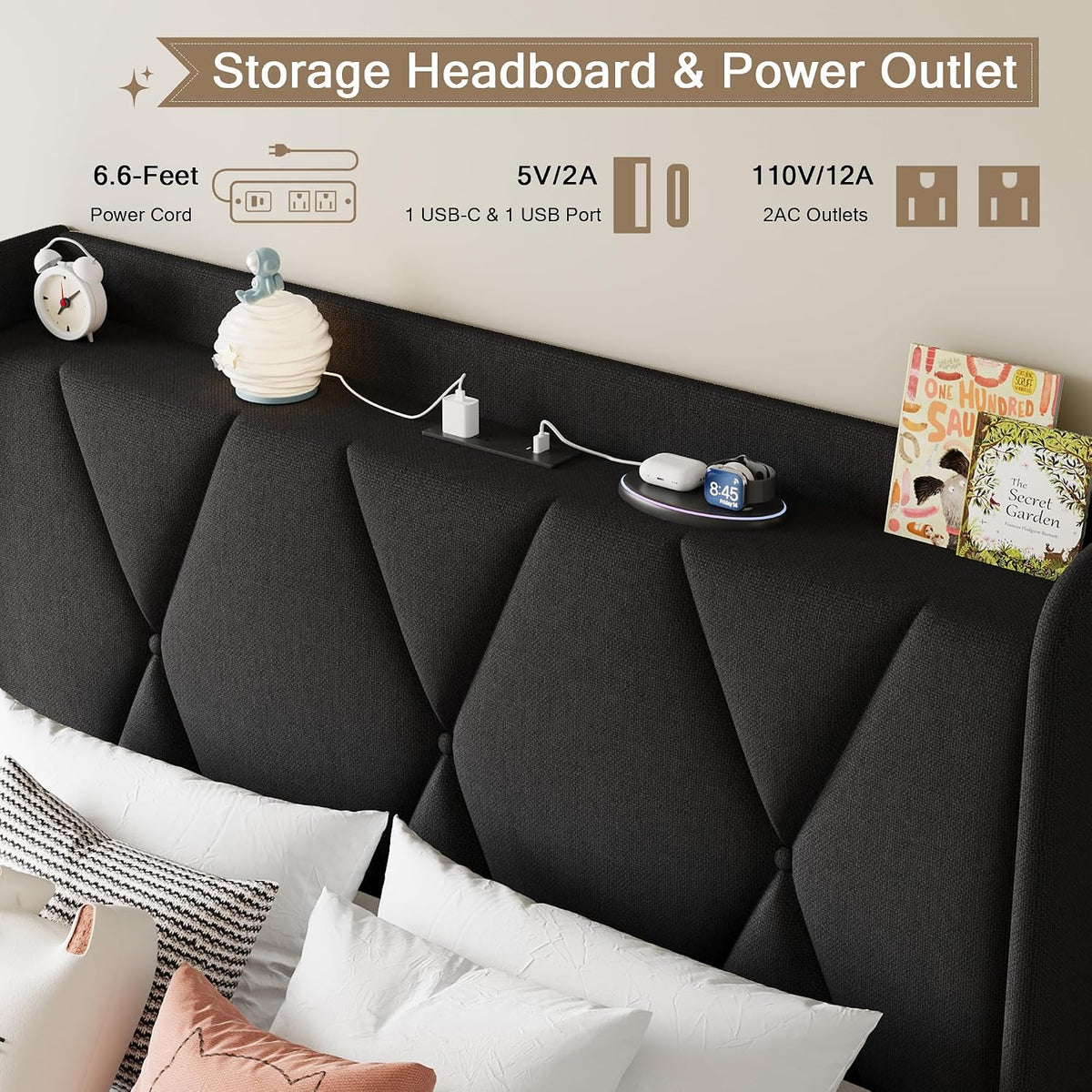 HavenLux Storage Bed