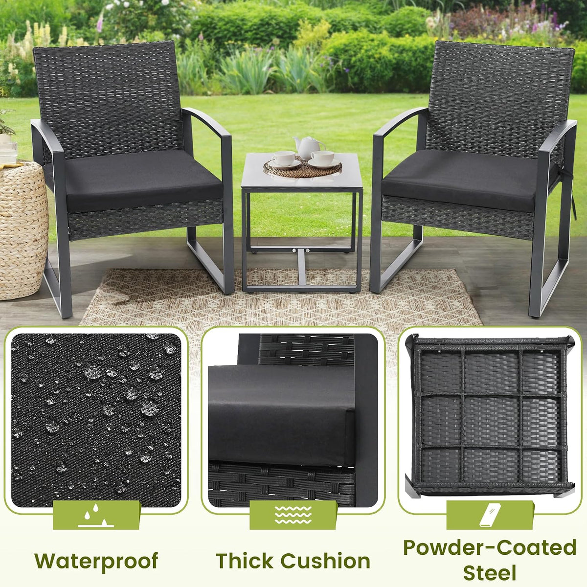 Cindy 3pc Bistro Set