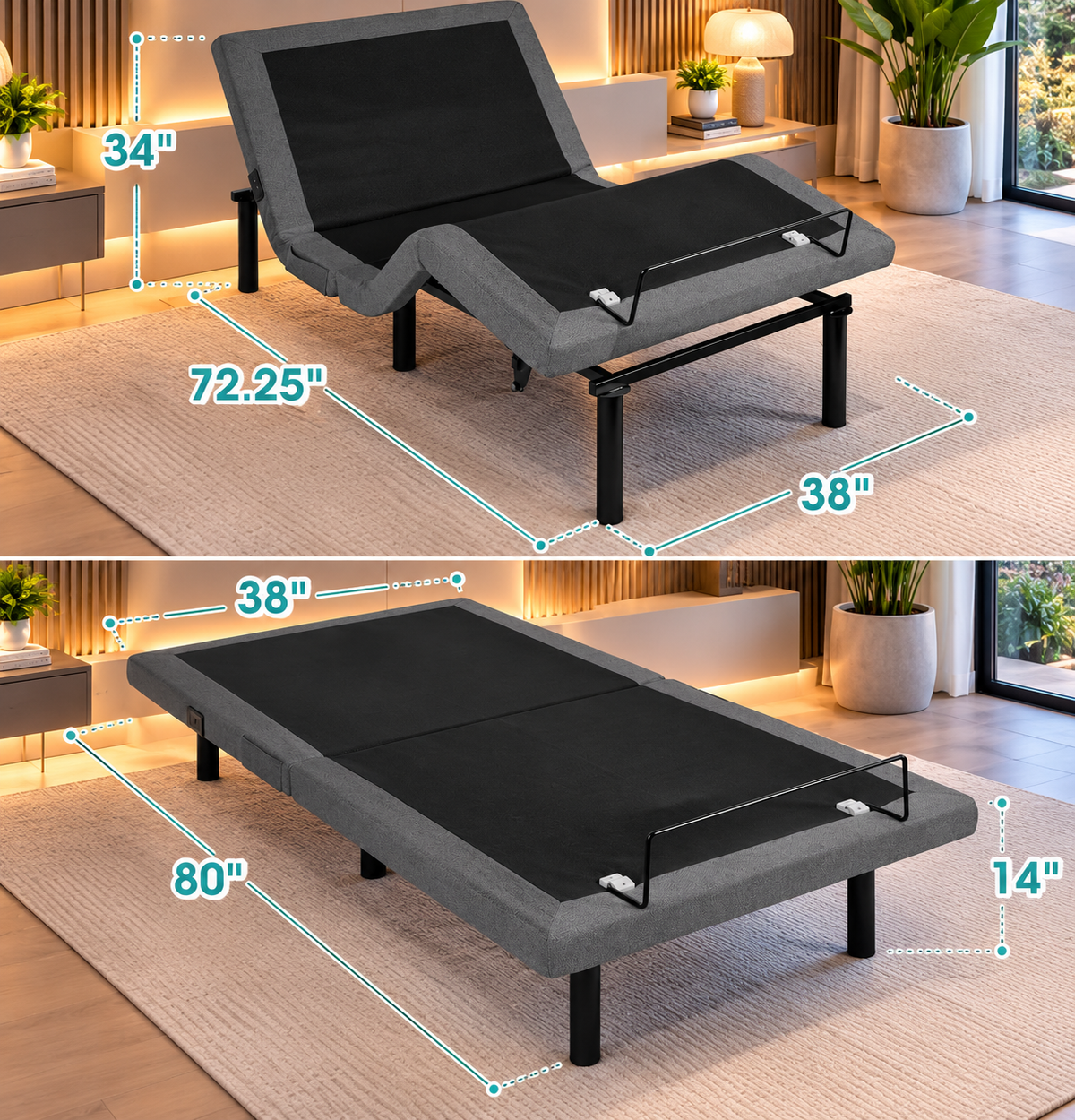 Cloud Adjustable Bed Base with Massage
