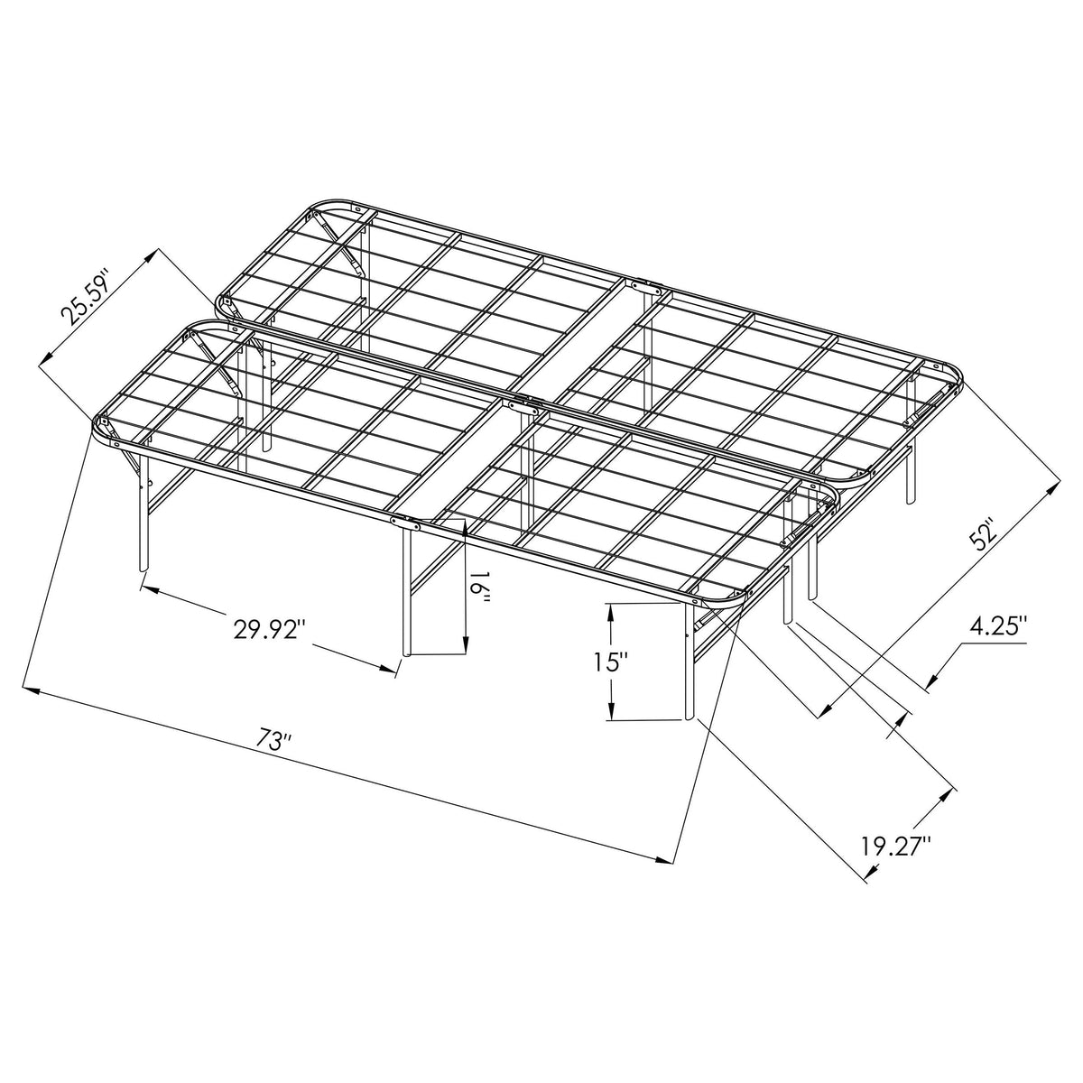 Mabel Foldable Metal Foundations