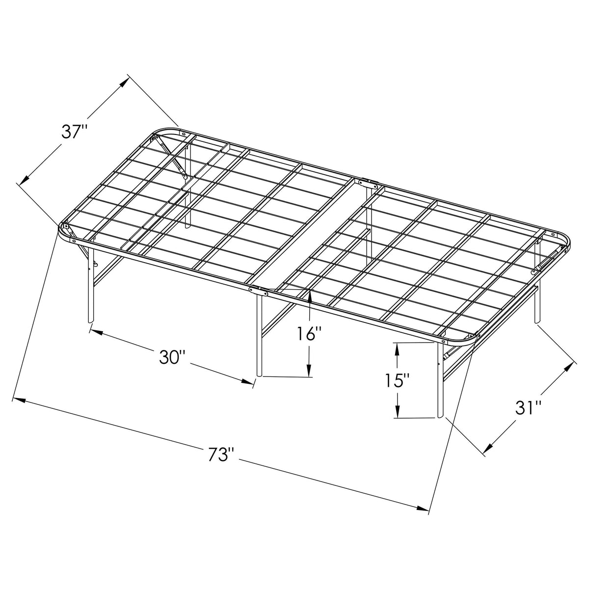 Mabel Foldable Metal Foundations