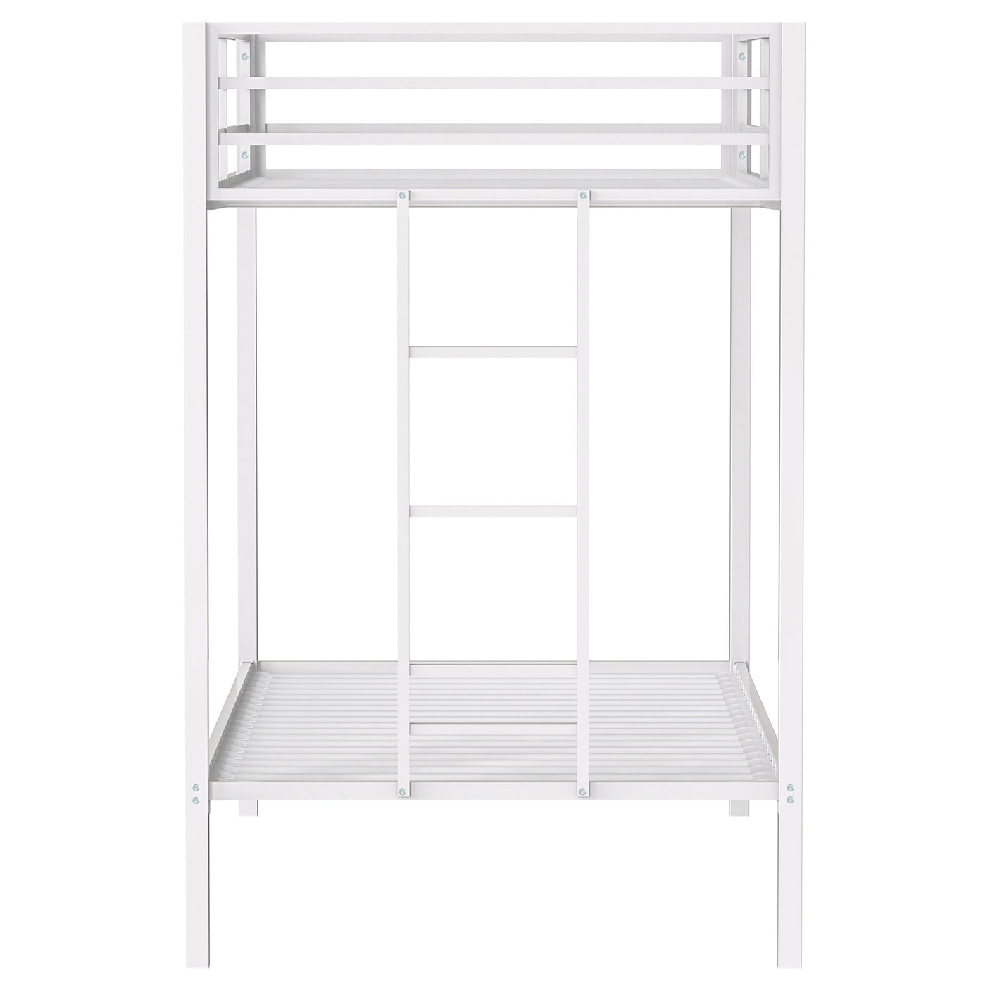 Alevera Metal Twin Over Twin Bunk Bed with Ladder