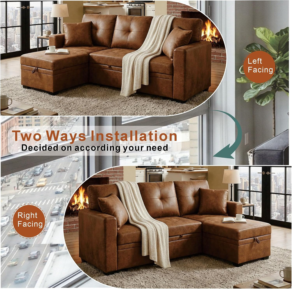 Camden Reversible Sleeper Sectional