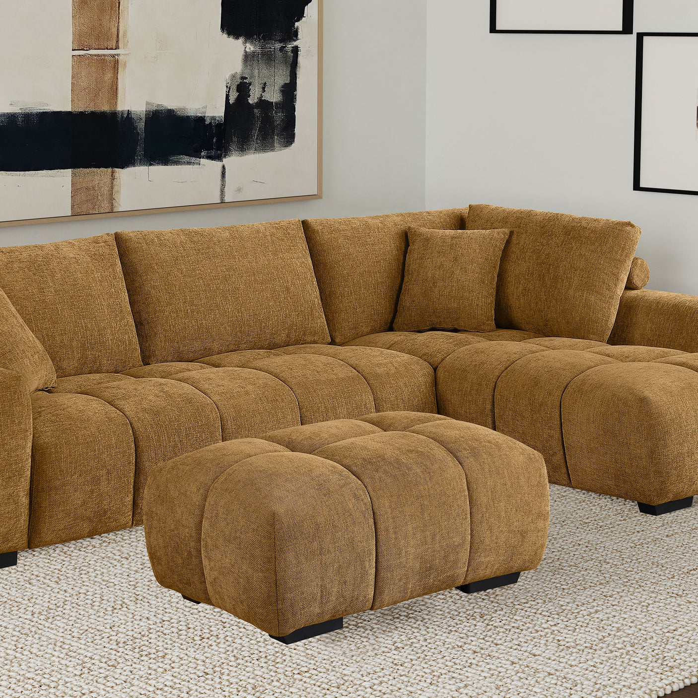 Camacho Rectangular Upholstered Tufted Ottoman
