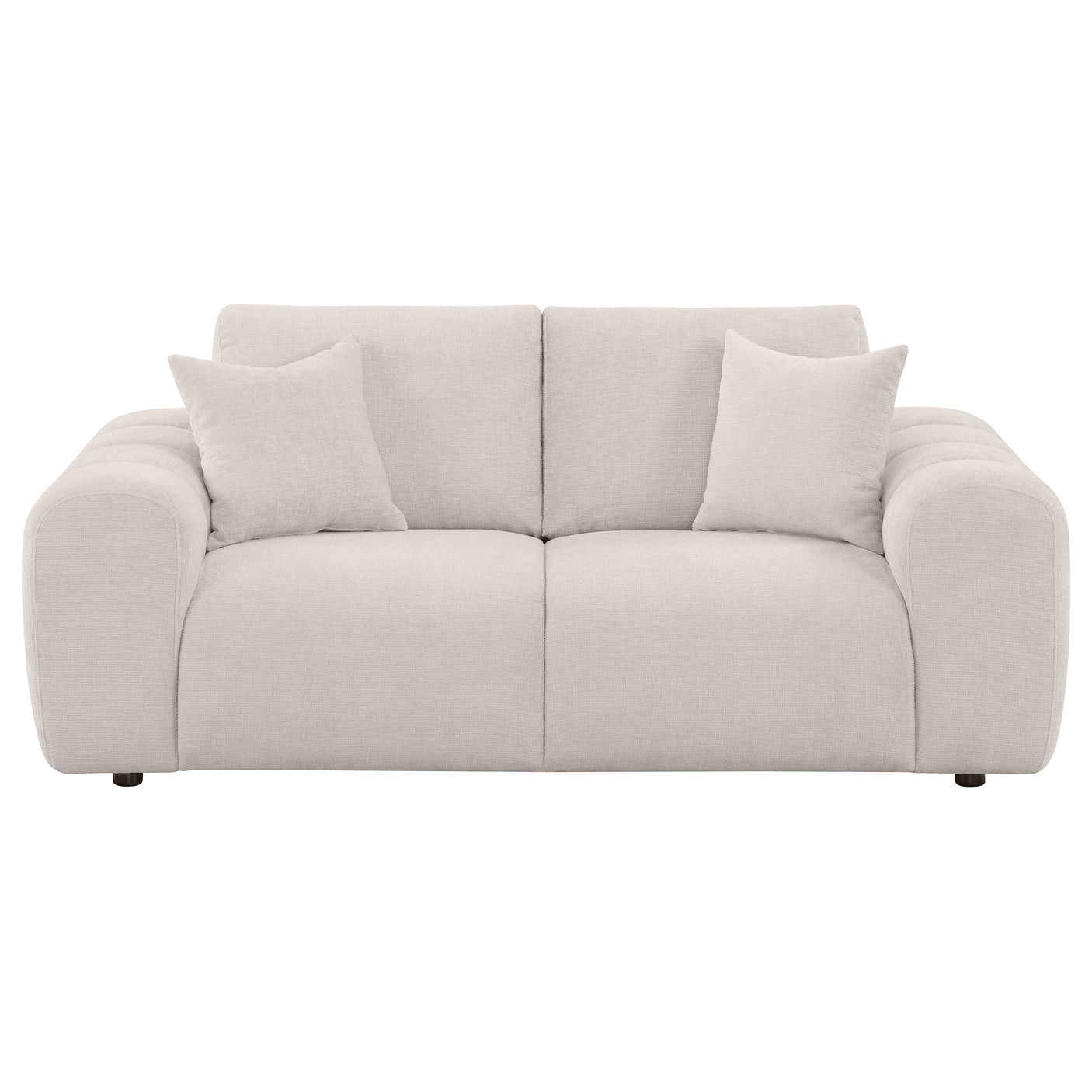 Burnett Chenille Upholstered Wide Arm Loveseat