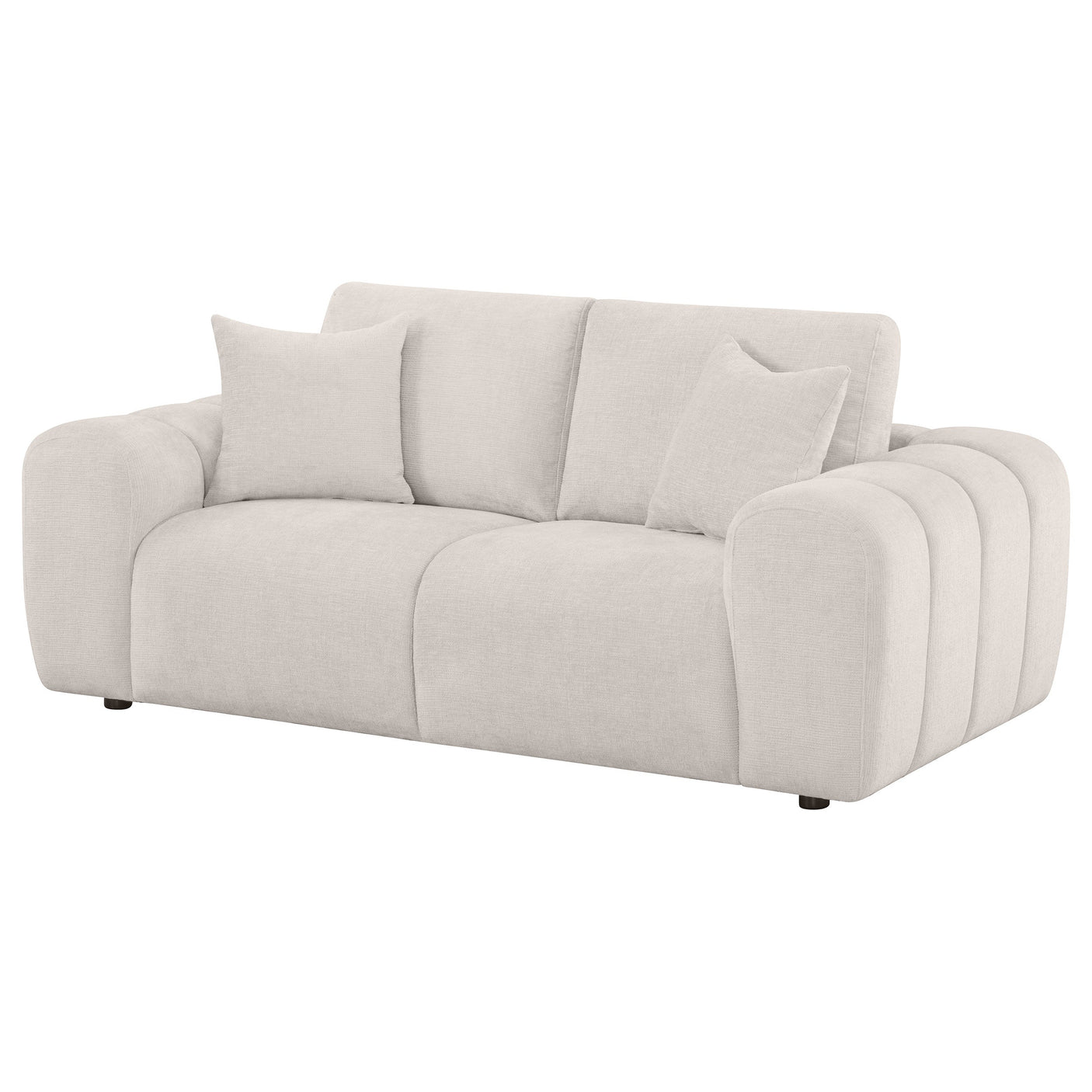 Burnett Chenille Upholstered Wide Arm Loveseat