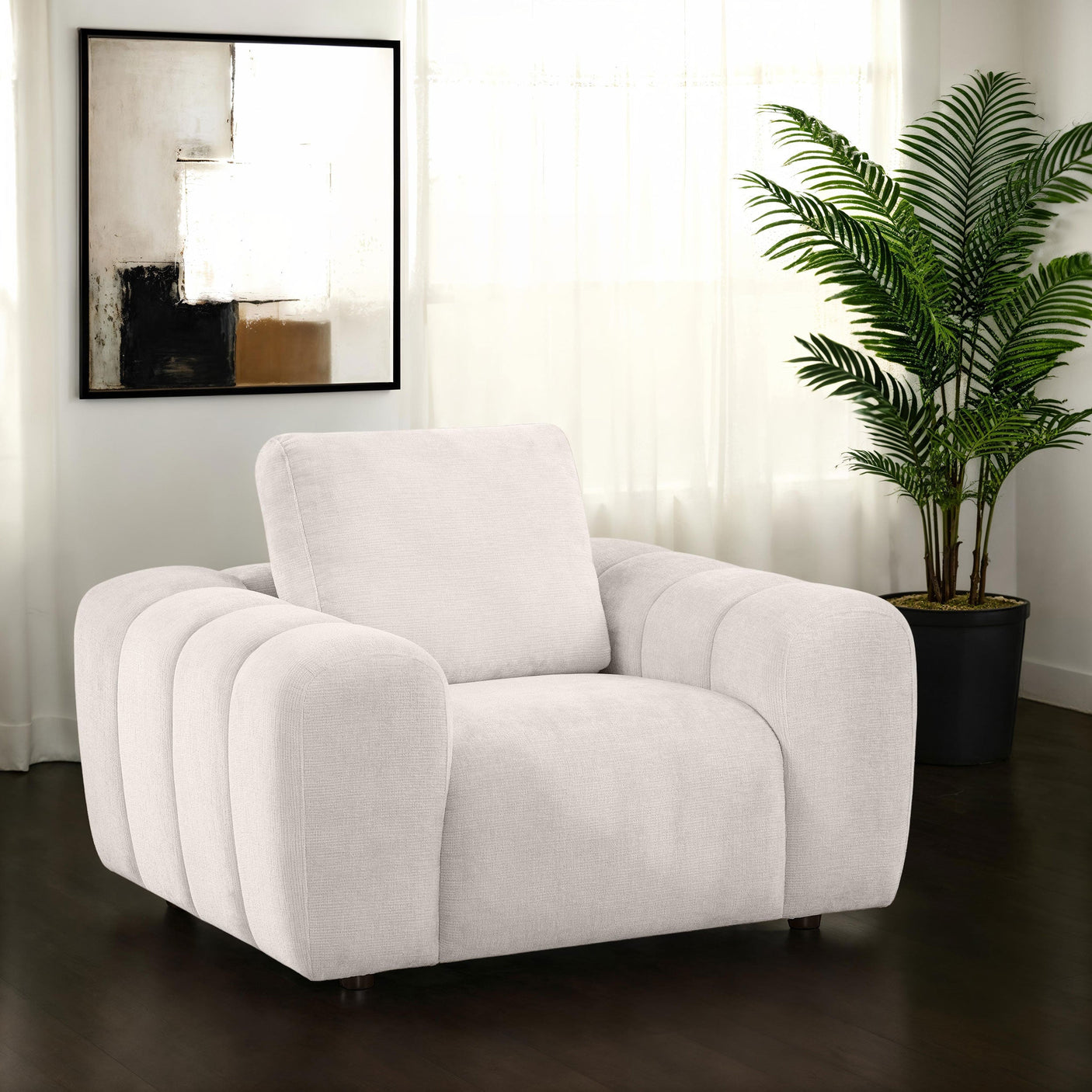 Burnett Chenille Upholstered Accent Chair