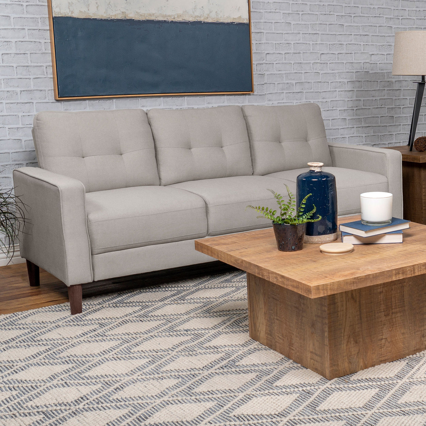 Bowen Upholstered Track Arm Tufted Sofa