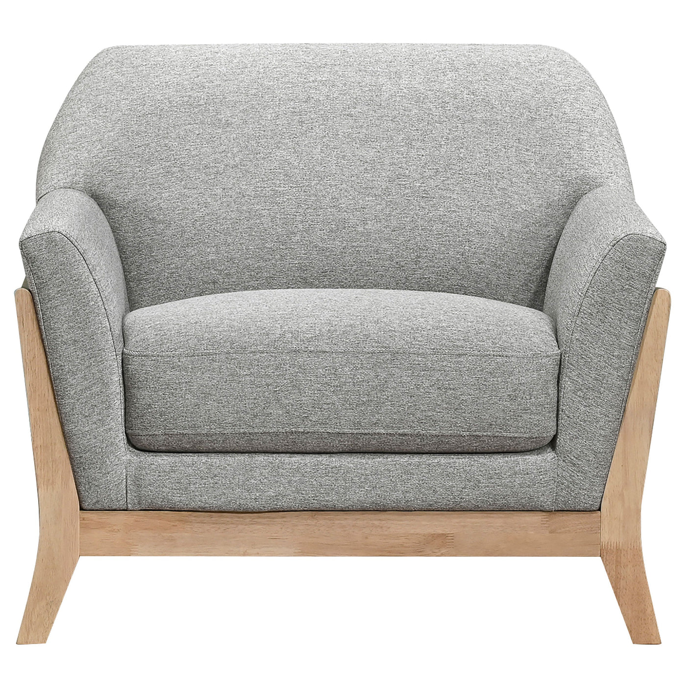 Vaughn Fabric Upholstered Flared Arm Accent Chair Grey