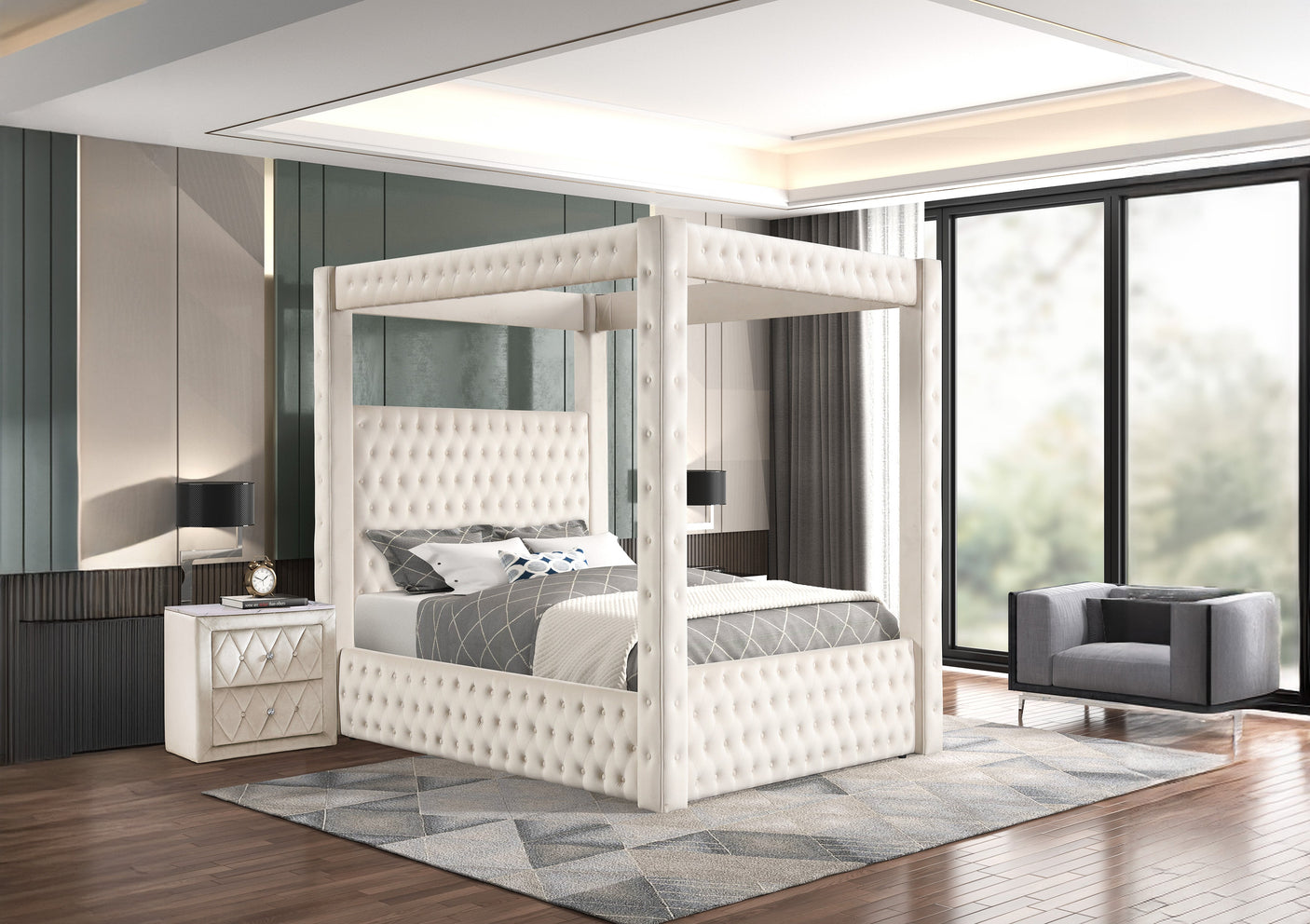 Annabelle Canopy Bed Ivory