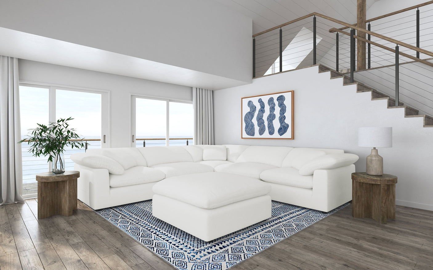 Raleigh Boucle Upholstered Modular Sectional