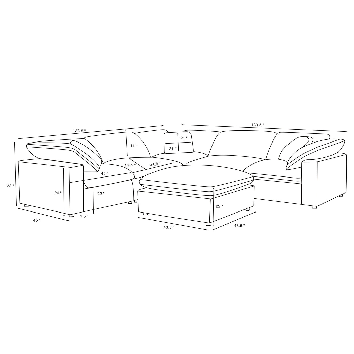 Raleigh Modular Sectionals