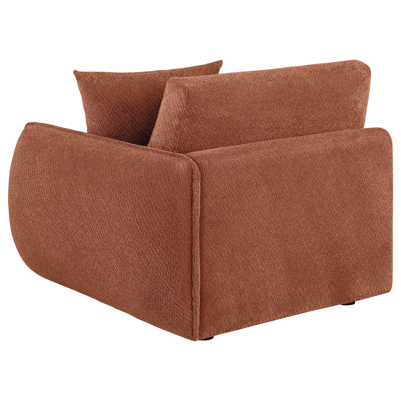 Elysia Chenille Upholstered Modular RAF Chair Coral
