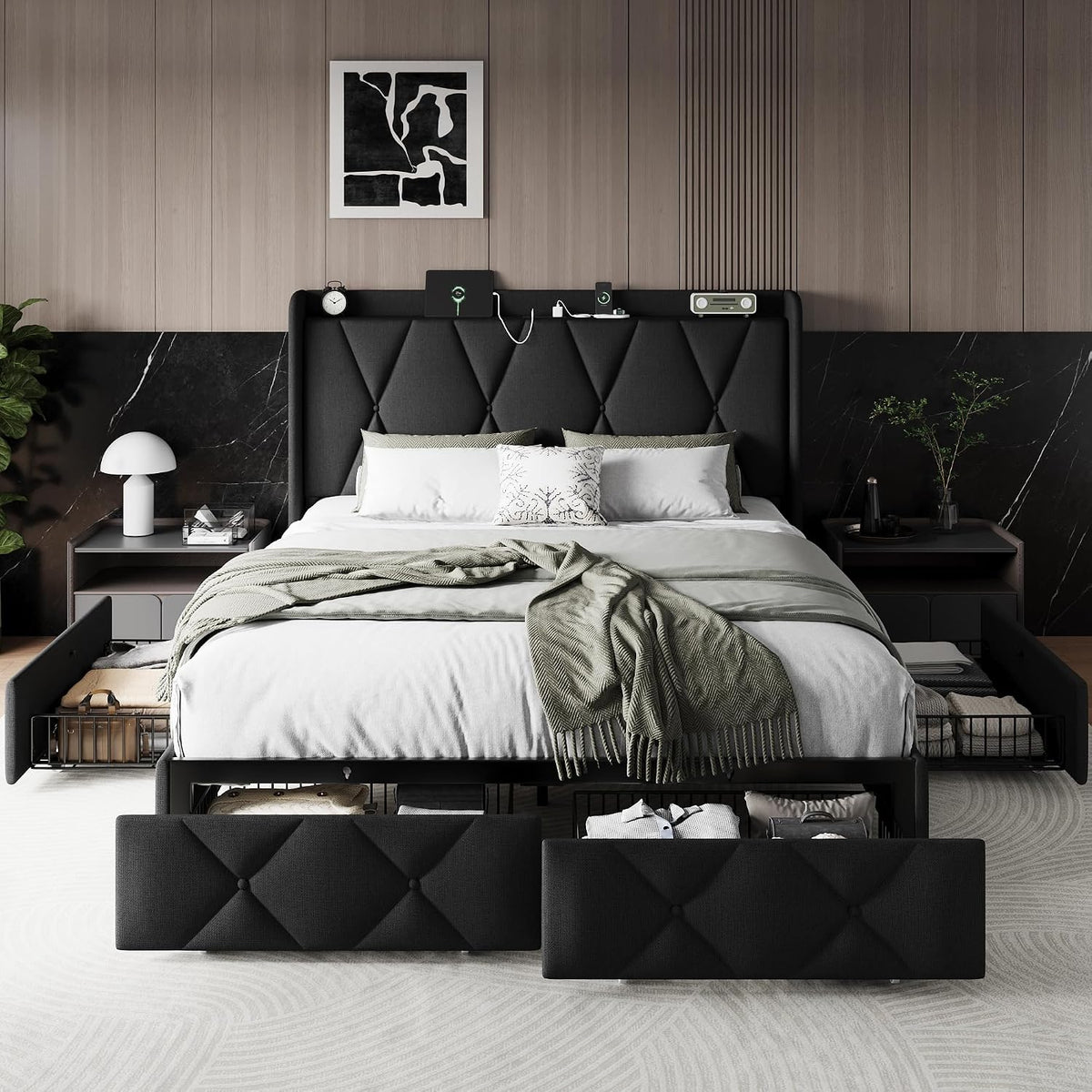 HavenLux Storage Bed