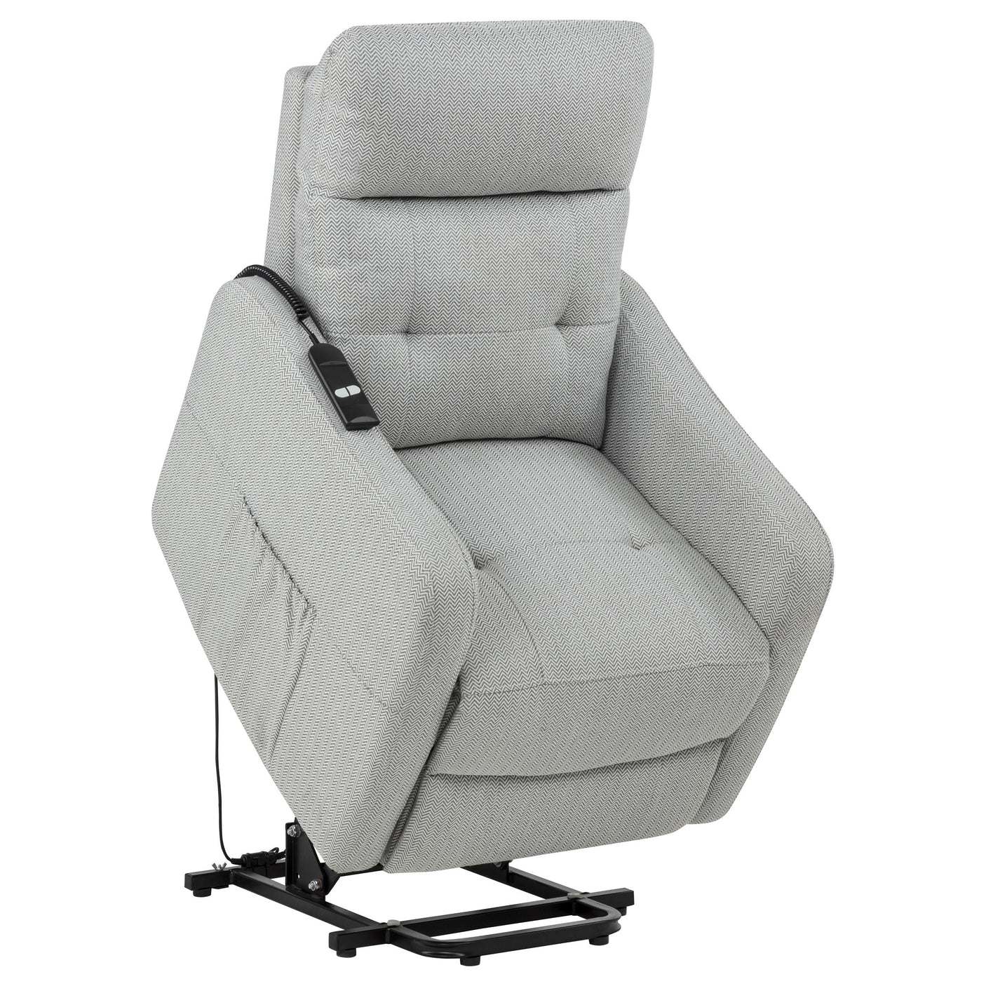 Dayes Upholstered Power Lift Recliner Chair Taupe