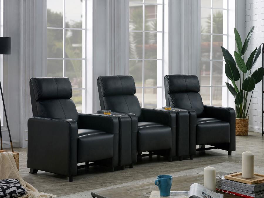 Toohey Upholstered Home Theater Storage Wedge Console
