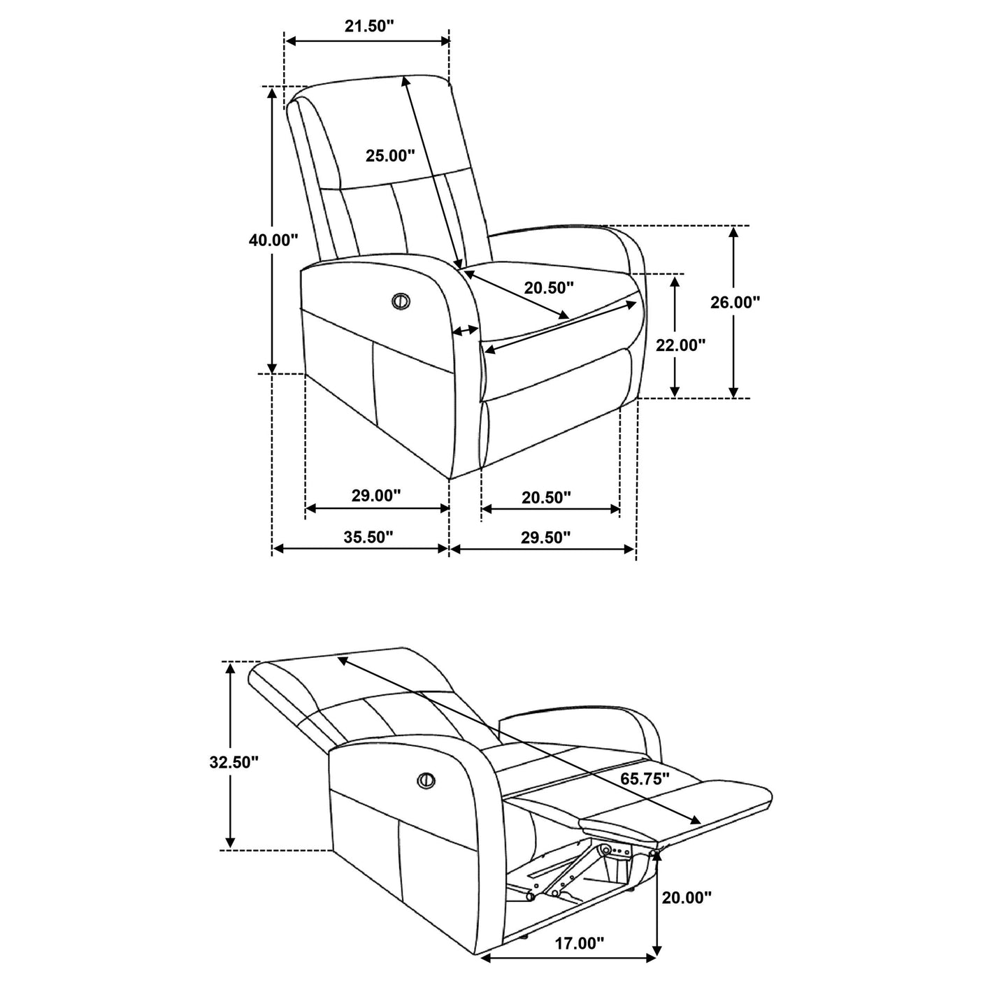 Grant Upholstered Power Recliner Chair