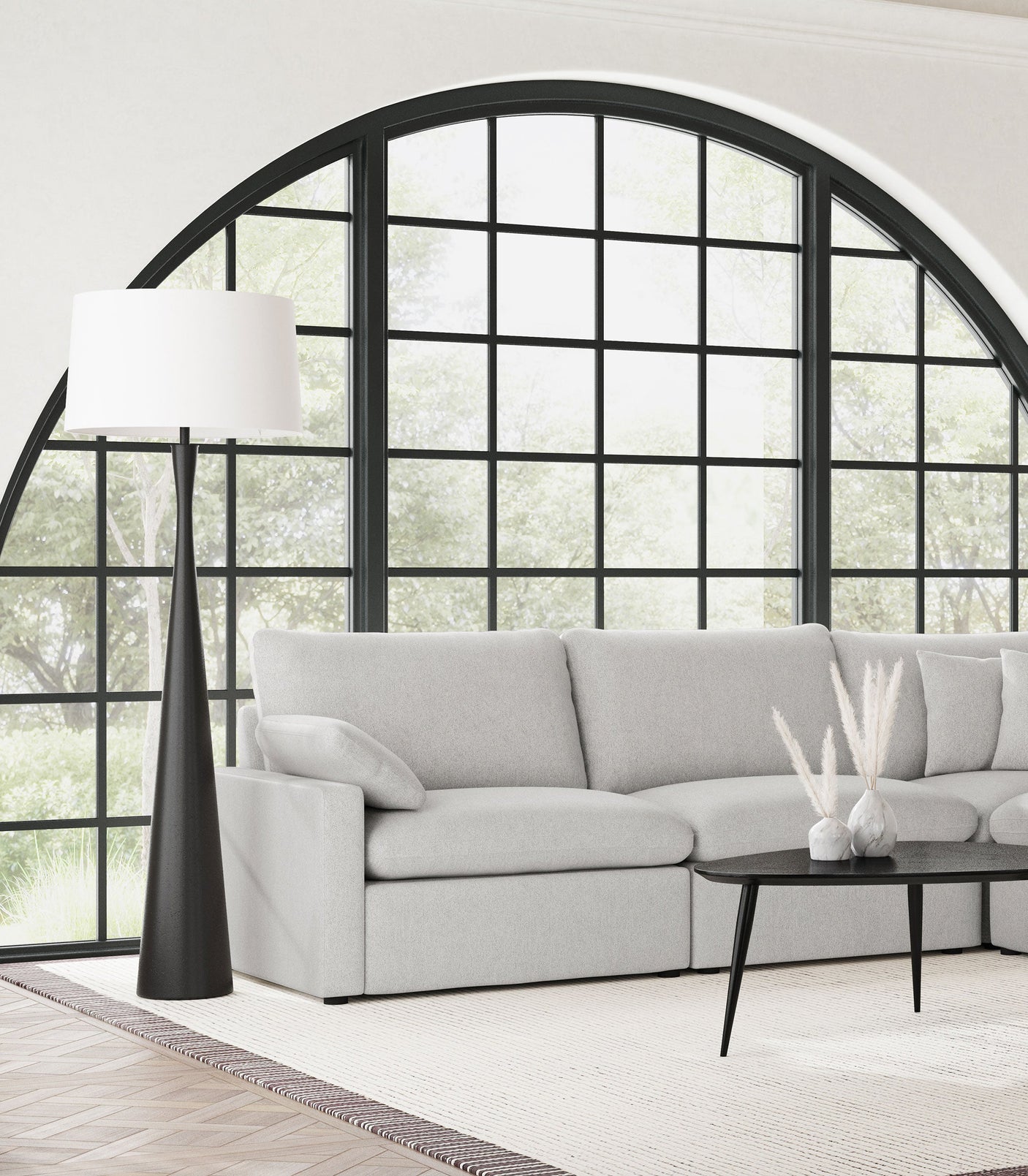 Collins Modular Power Armless Recliner Grey