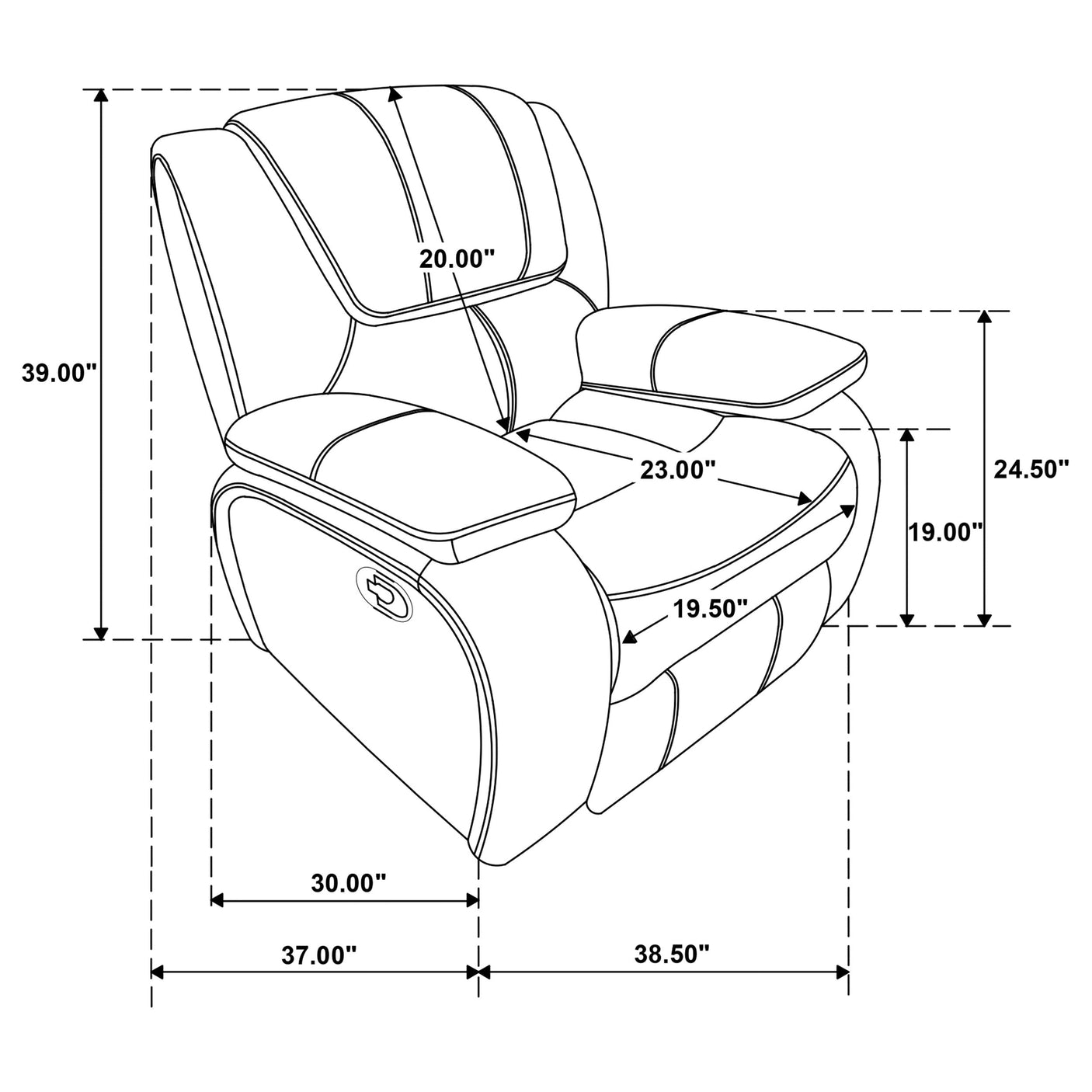 Camila Upholstered Glider Recliner Chair