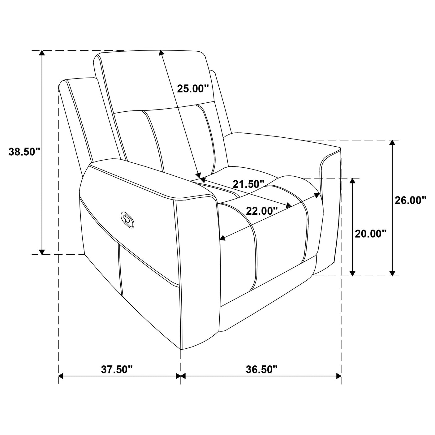 Brentwood Upholstered Recliner Chair